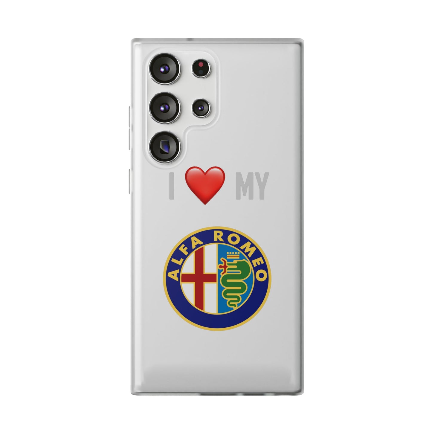 Alfa Romeo Phone Case - Flexible And Frosted TPU Plastic I Love My Alfa Romeo Phone Case