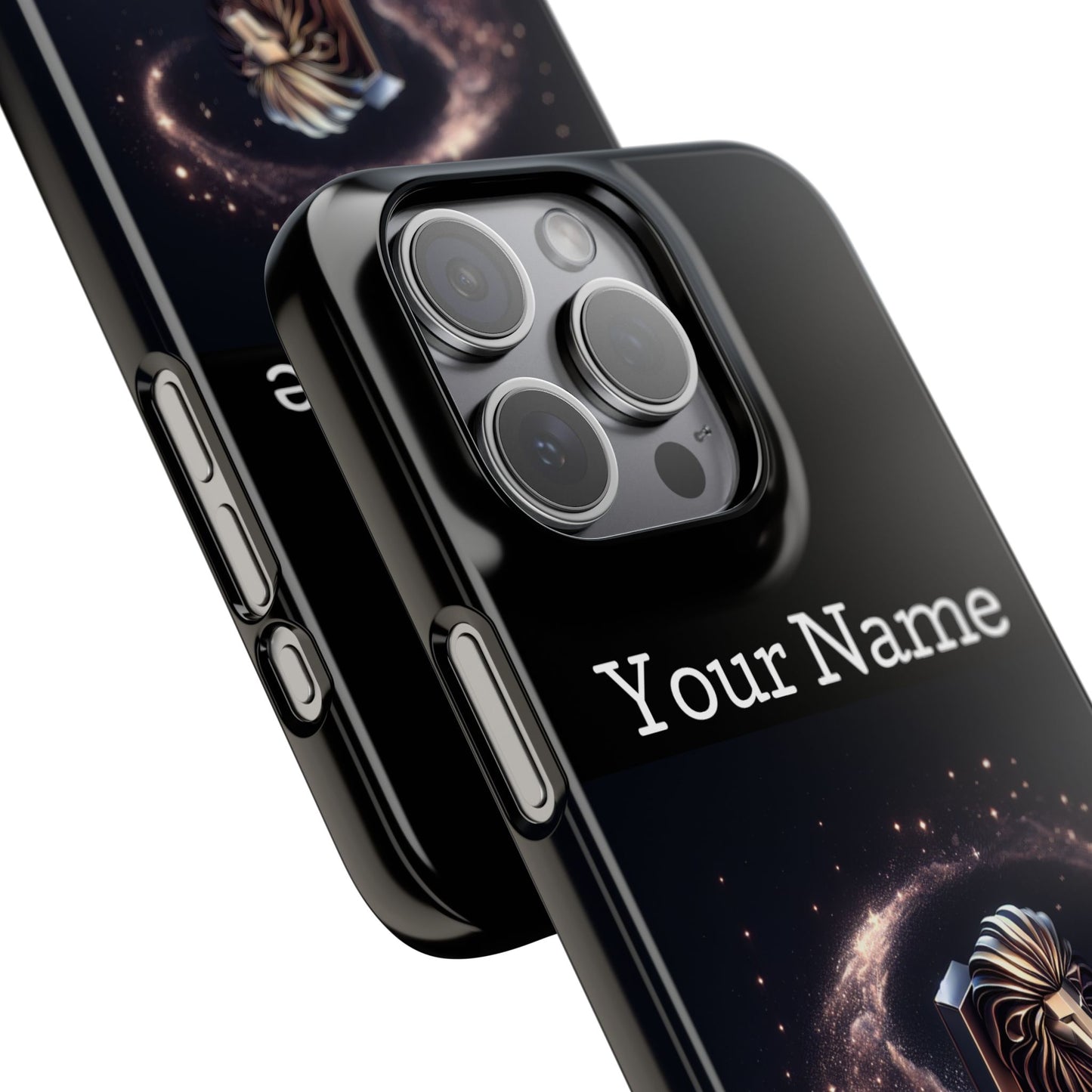 Leo Phone Case - Glossy Black Polycarbonate Snap Case Phone Protection