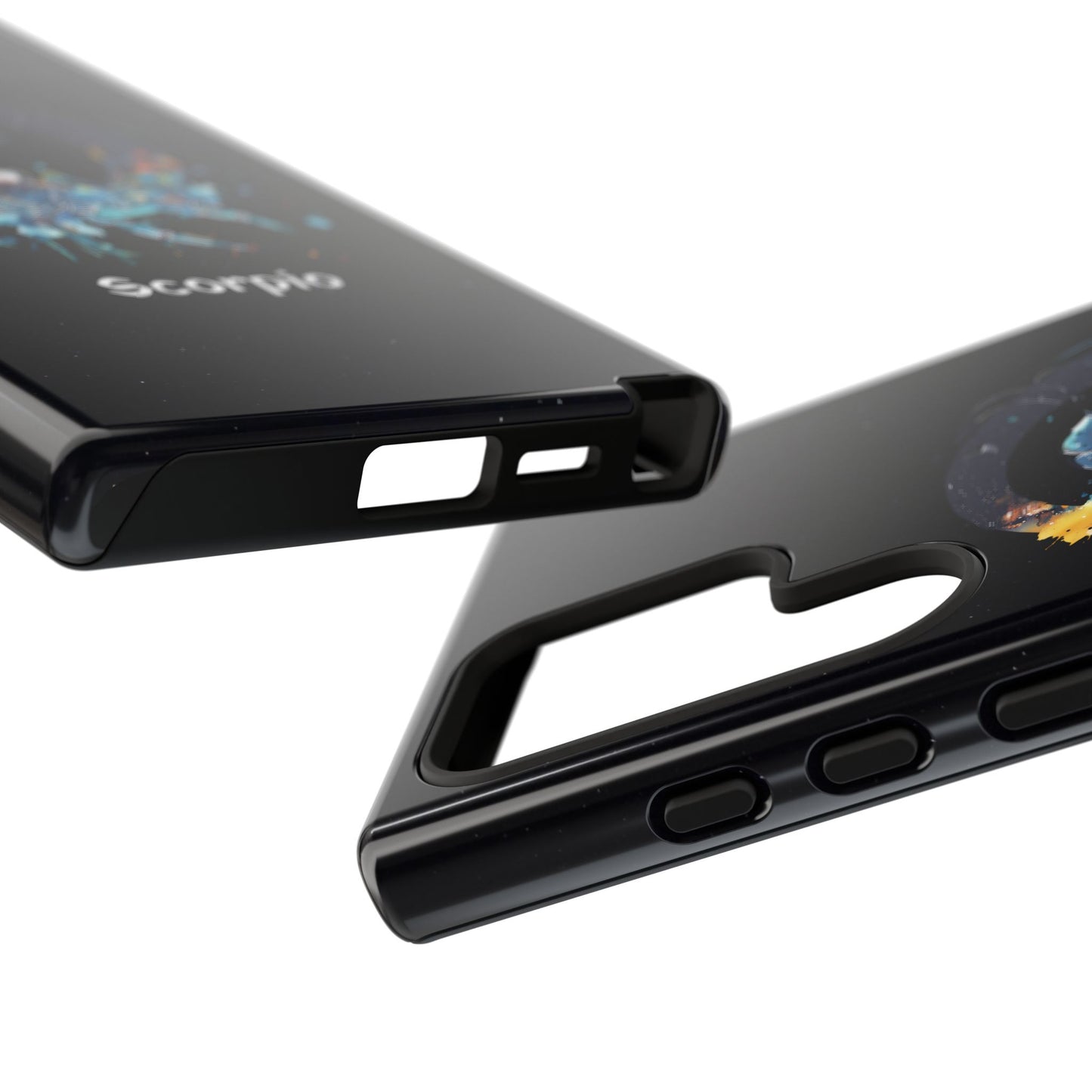 Scorpio Zodiac Star Sign Black Glossy Phone Case Tough Protection for iPhone or Samsung Galaxy