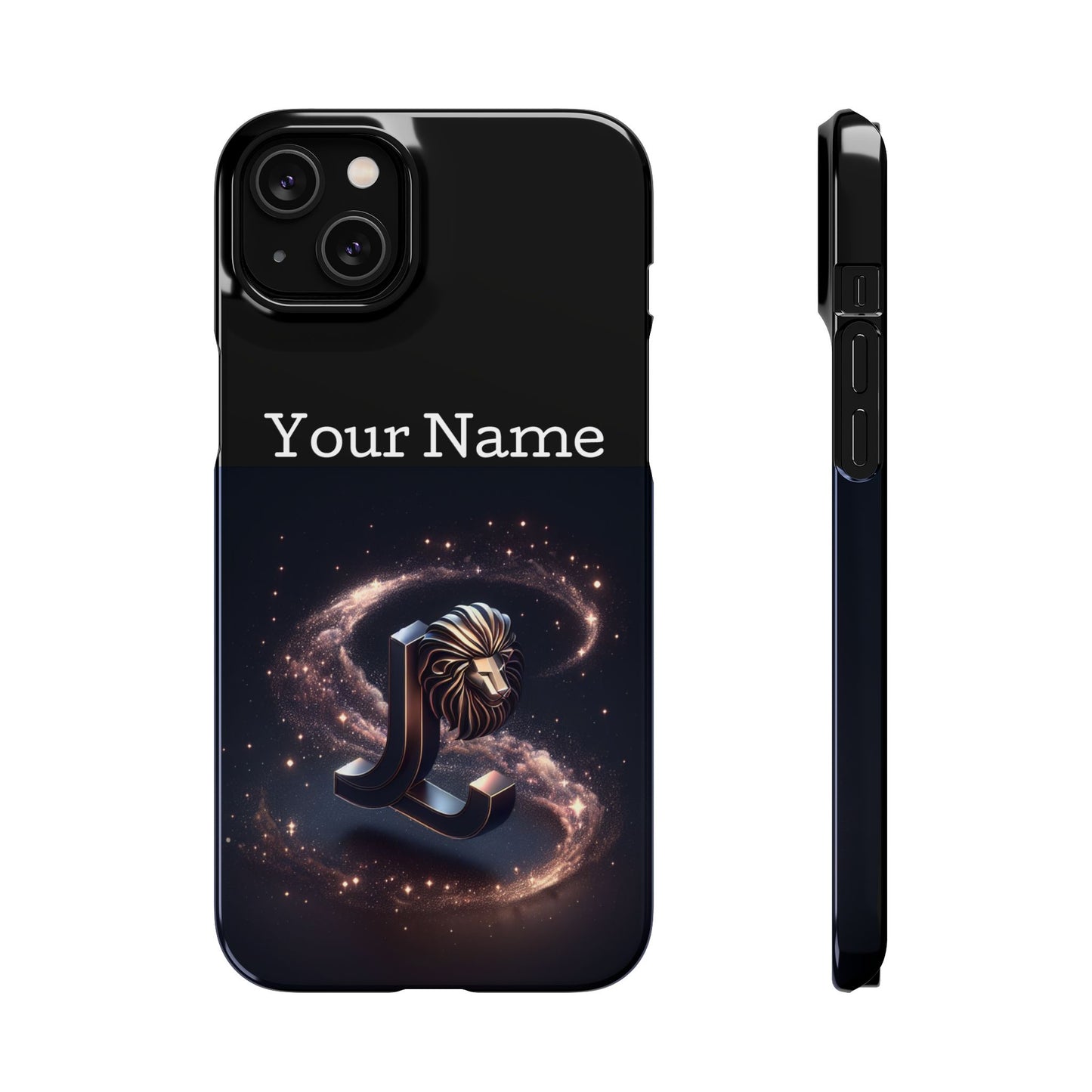 Leo Phone Case - Glossy Black Polycarbonate Snap Case Phone Protection