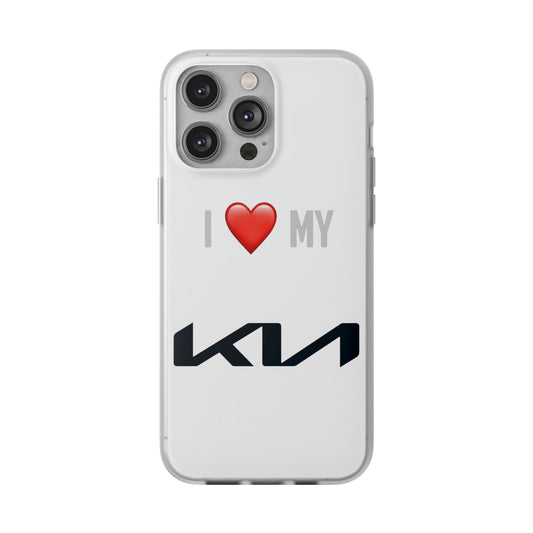 Kia Phone Case - Flexible And Frosted TPU Plastic I Love My Kia Phone Case