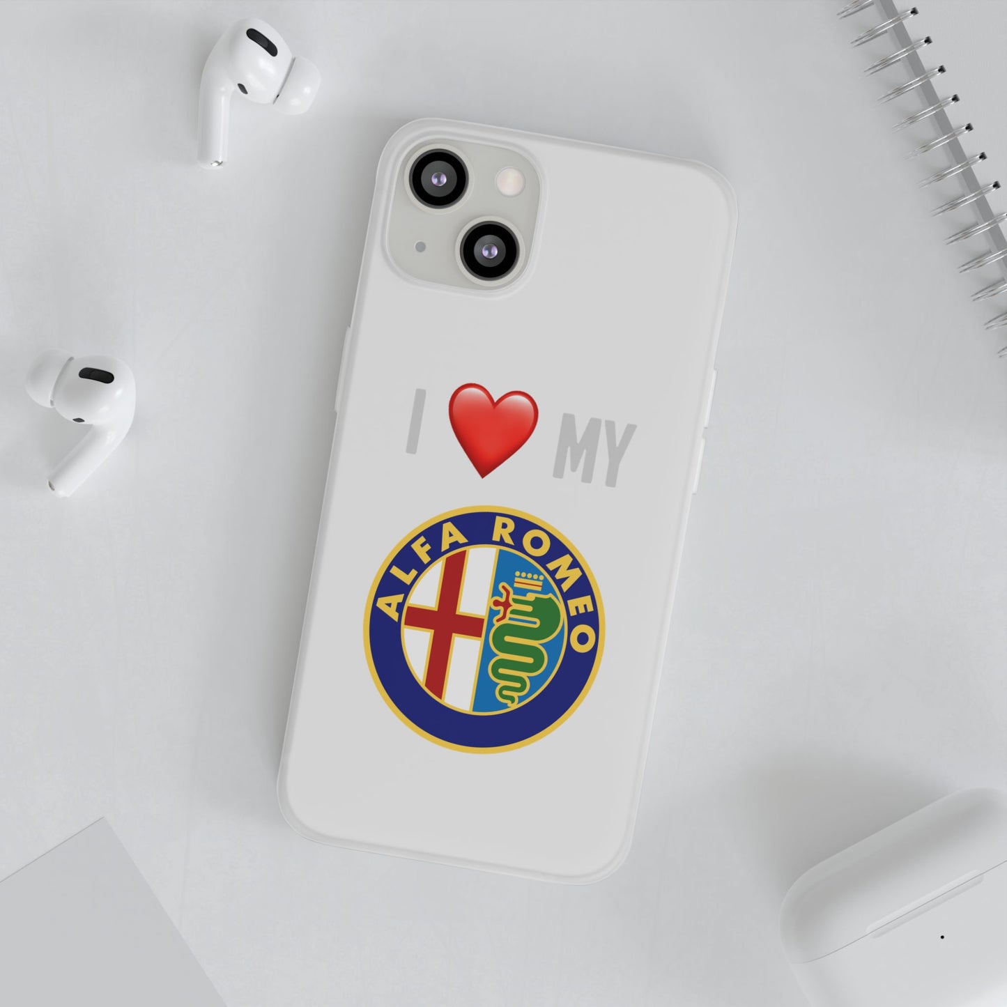 Alfa Romeo Phone Case - Flexible And Frosted TPU Plastic I Love My Alfa Romeo Phone Case