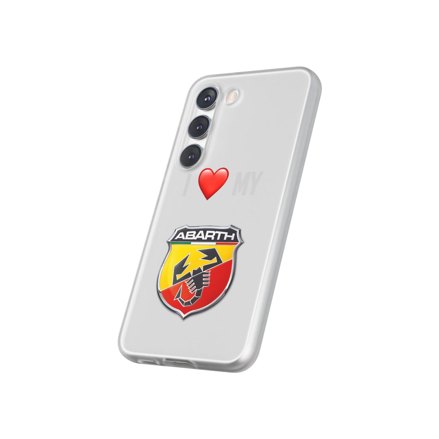 Abarth Phone Case - Flexible And Frosted TPU Plastic I Love My Abarth Phone Case