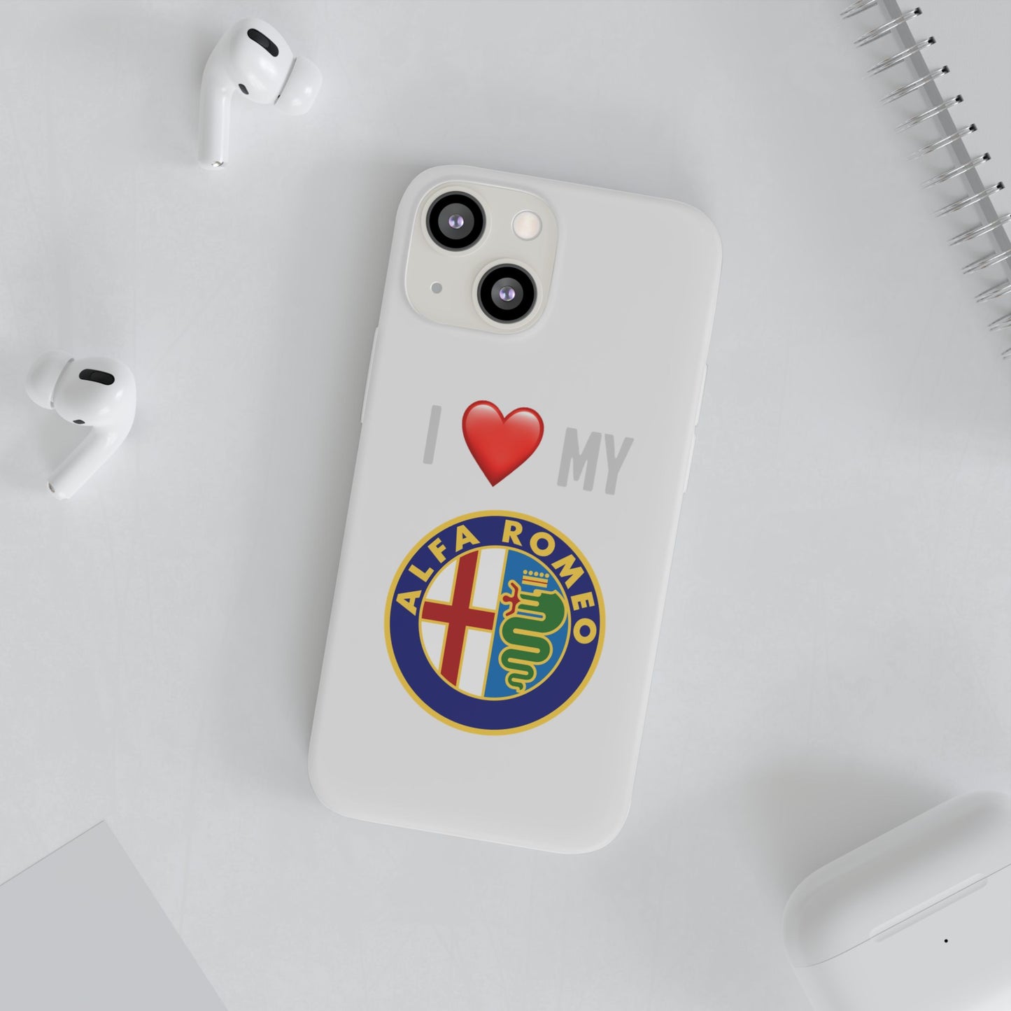 Alfa Romeo Phone Case - Flexible And Frosted TPU Plastic I Love My Alfa Romeo Phone Case