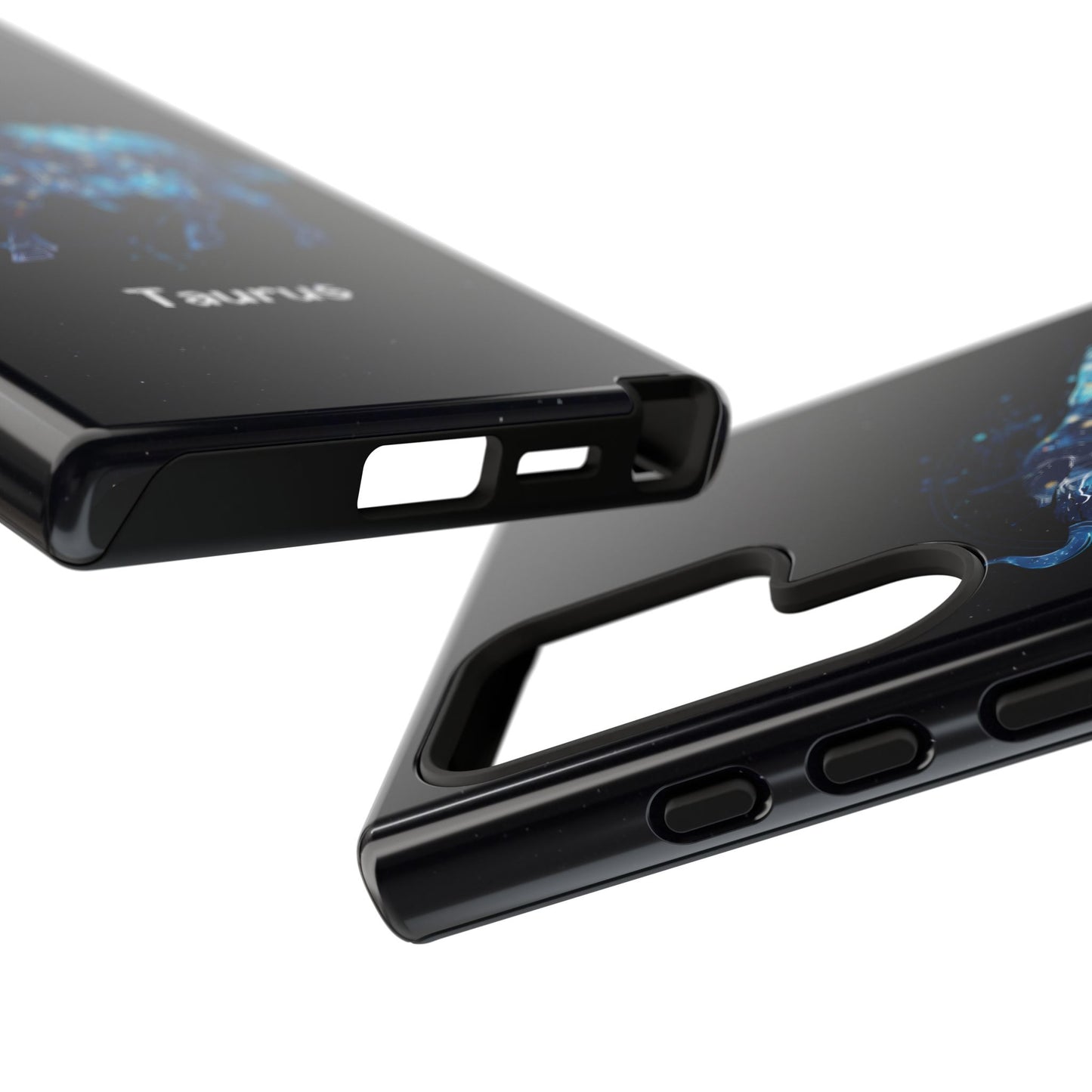 Taurus Zodiac Star Sign Black Glossy Phone Case Tough Protection for iPhone or Samsung Galaxy