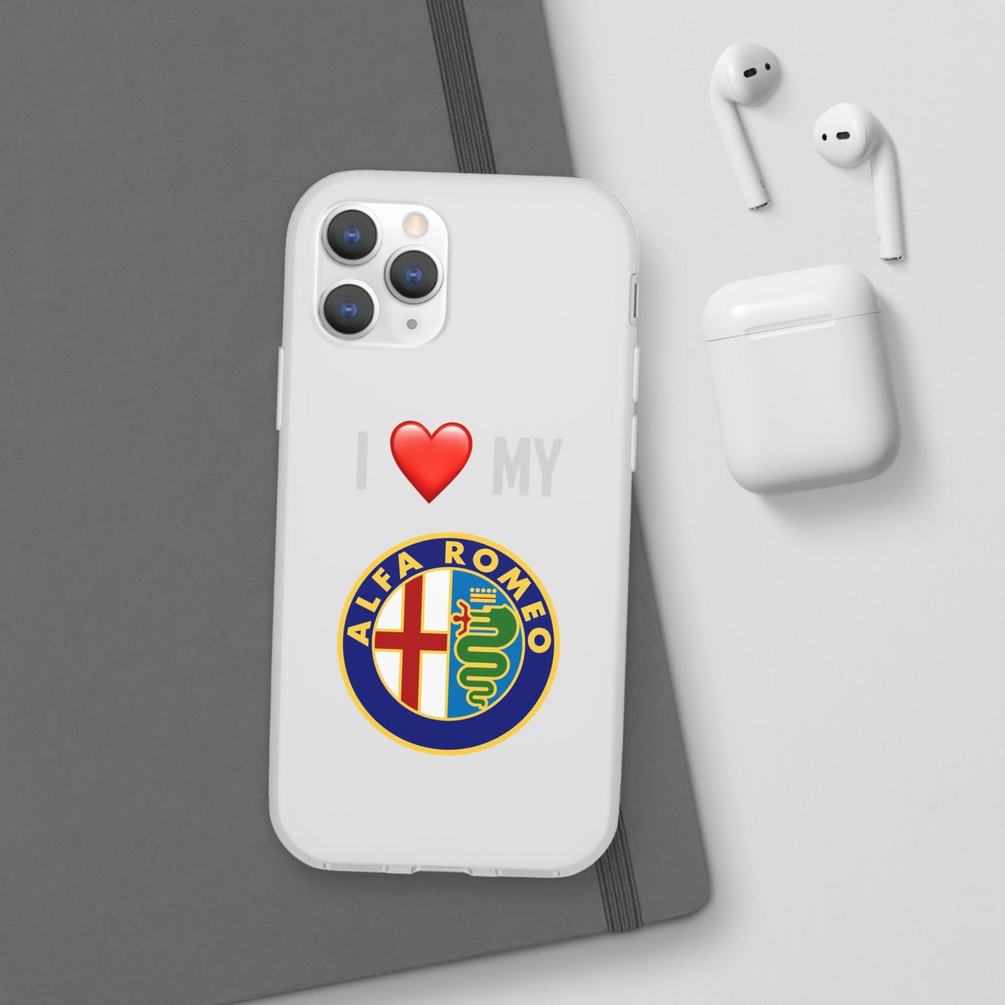 Alfa Romeo Phone Case - Flexible And Frosted TPU Plastic I Love My Alfa Romeo Phone Case