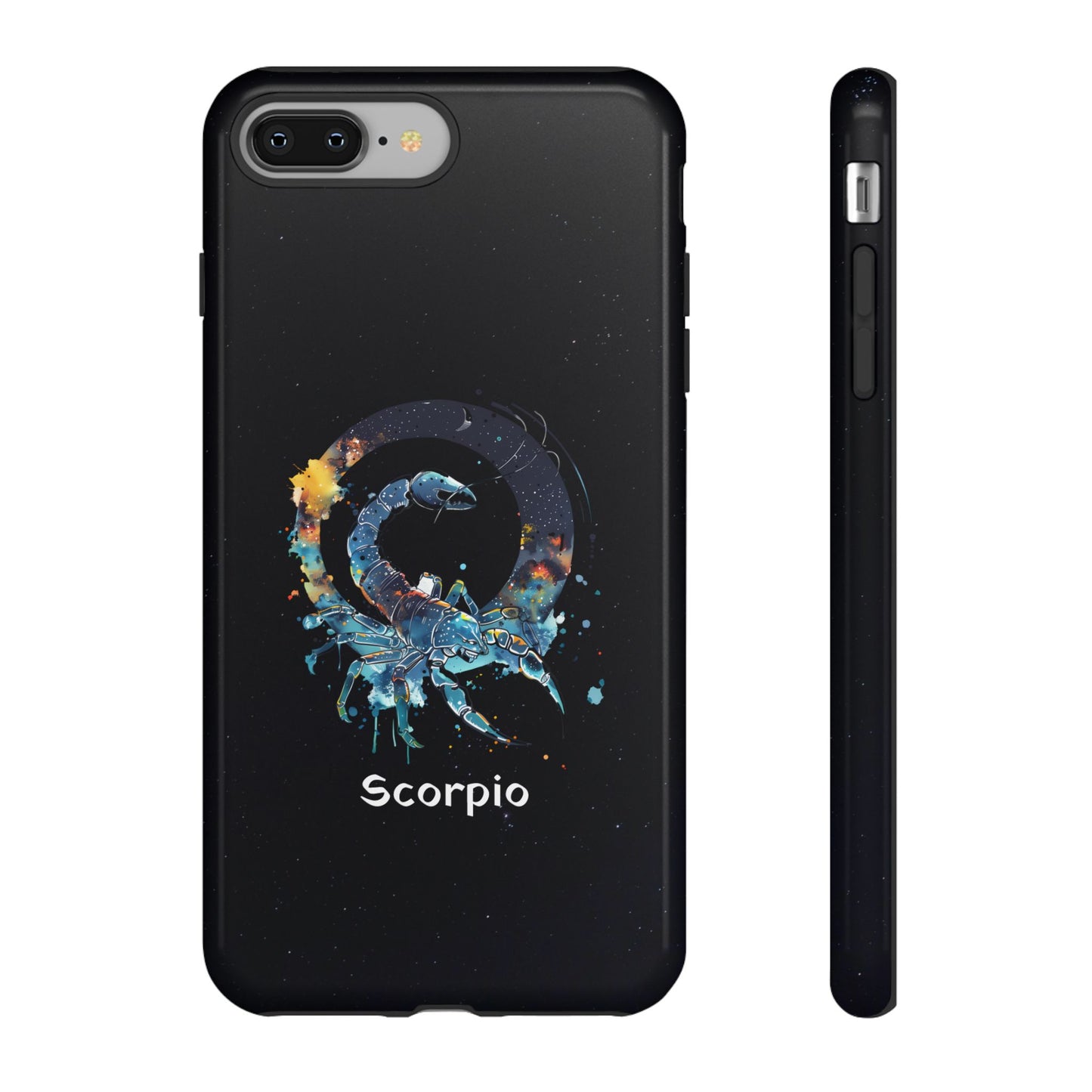 Scorpio Zodiac Star Sign Black Glossy Phone Case Tough Protection for iPhone or Samsung Galaxy