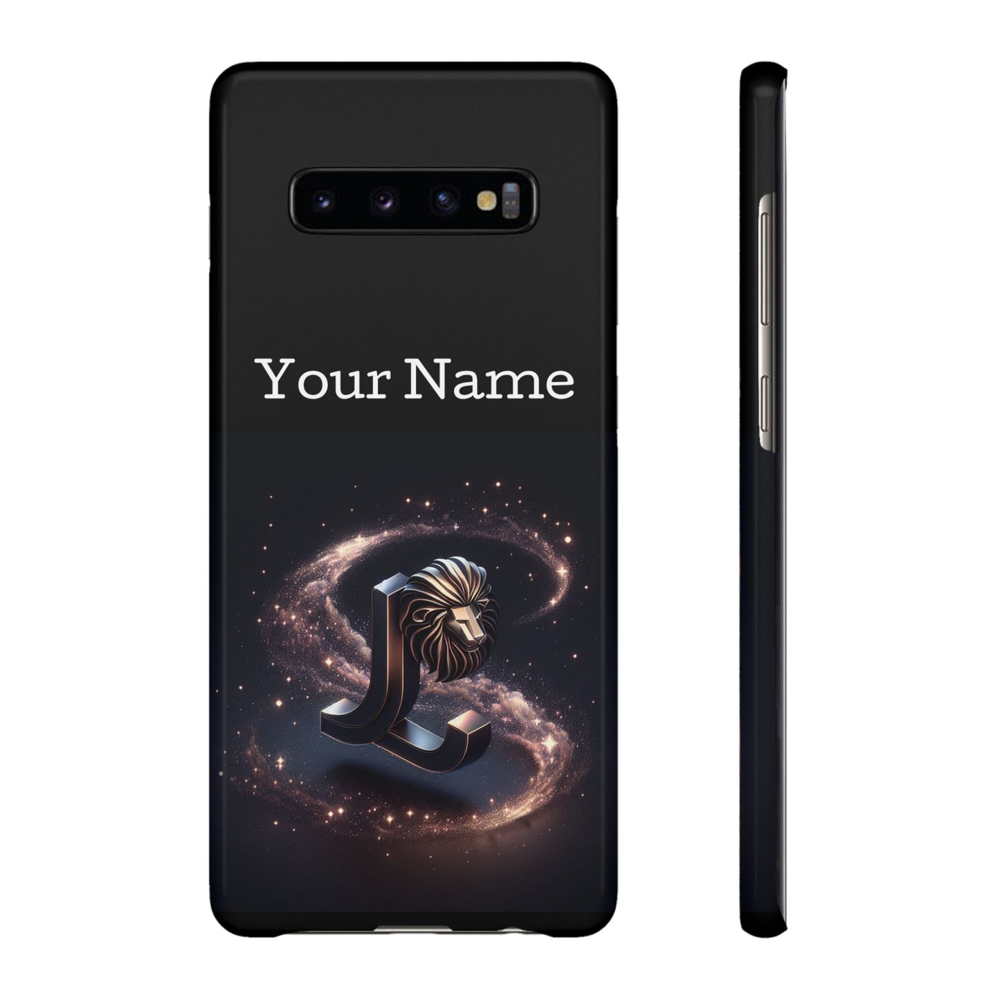 Leo Phone Case - Glossy Black Polycarbonate Snap Case Phone Protection