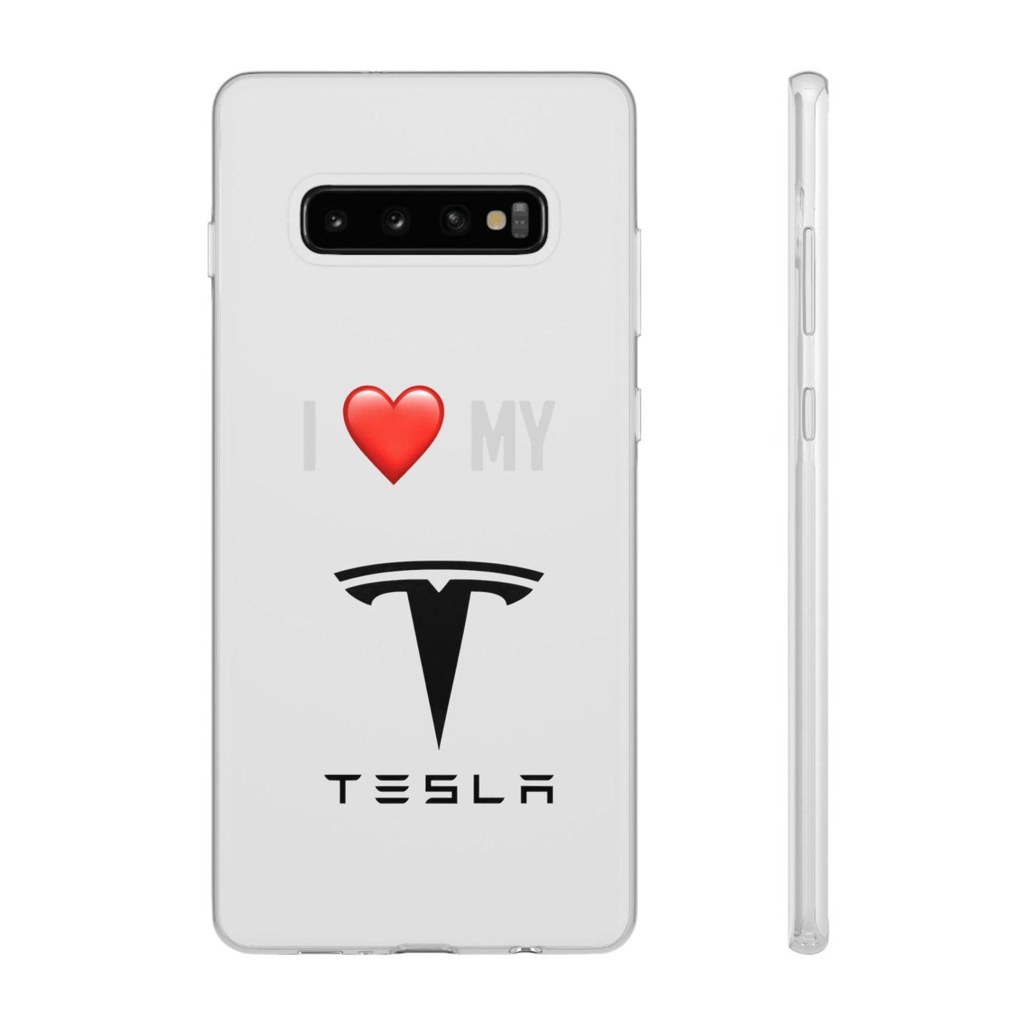 Tesla Phone Case - Flexible And Frosted TPU Plastic I Love My Tesla Phone Case