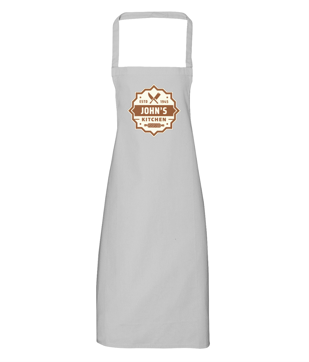Personalised Kitchen Apron 100% Organic Cotton GC