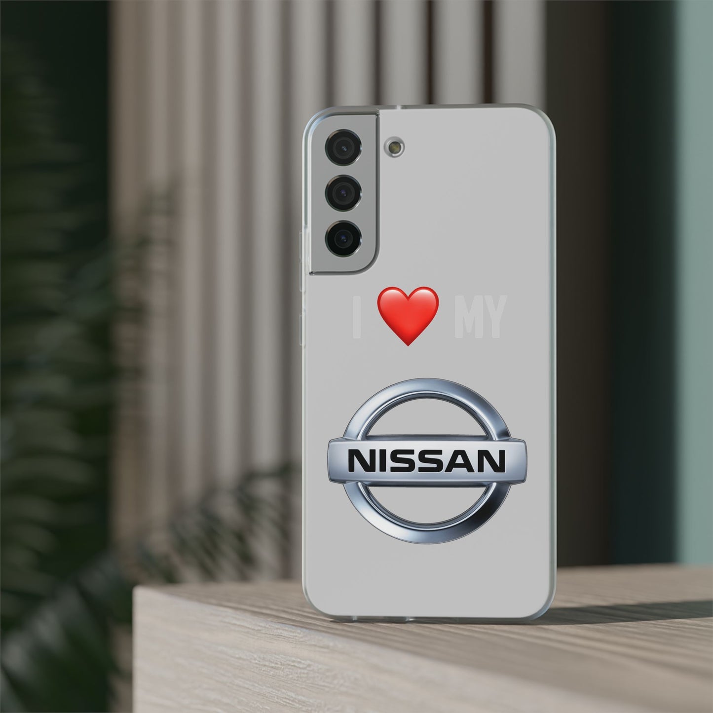 Nissan Phone Case - Flexible And Frosted TPU Plastic I Love My Nissan Phone Case