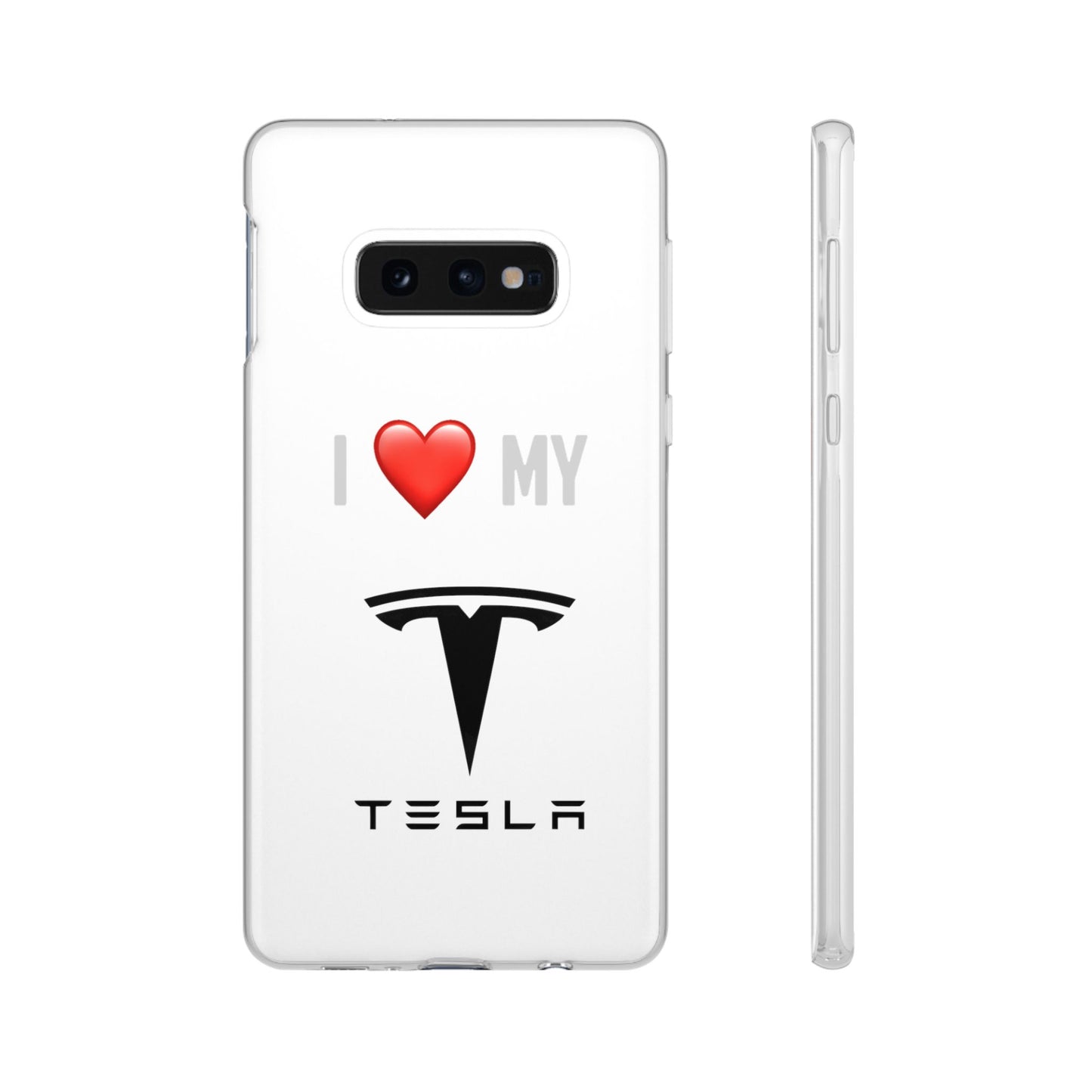 Tesla Phone Case - Flexible And Frosted TPU Plastic I Love My Tesla Phone Case
