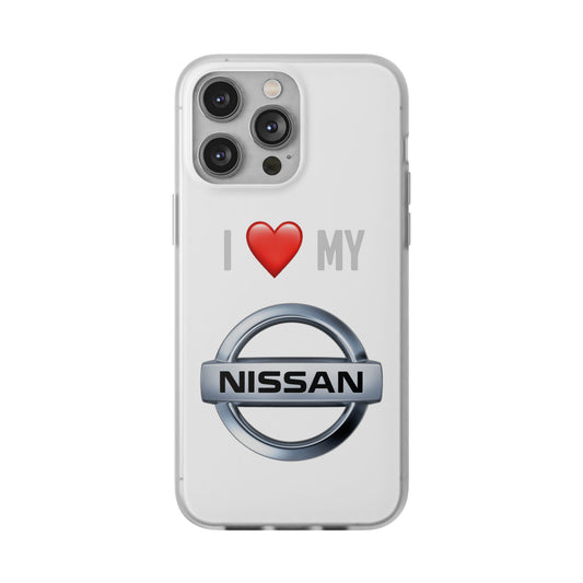 Nissan Phone Case - Flexible And Frosted TPU Plastic I Love My Nissan Phone Case