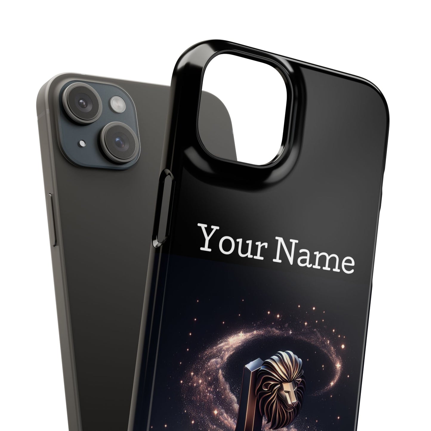 Leo Phone Case - Glossy Black Polycarbonate Snap Case Phone Protection