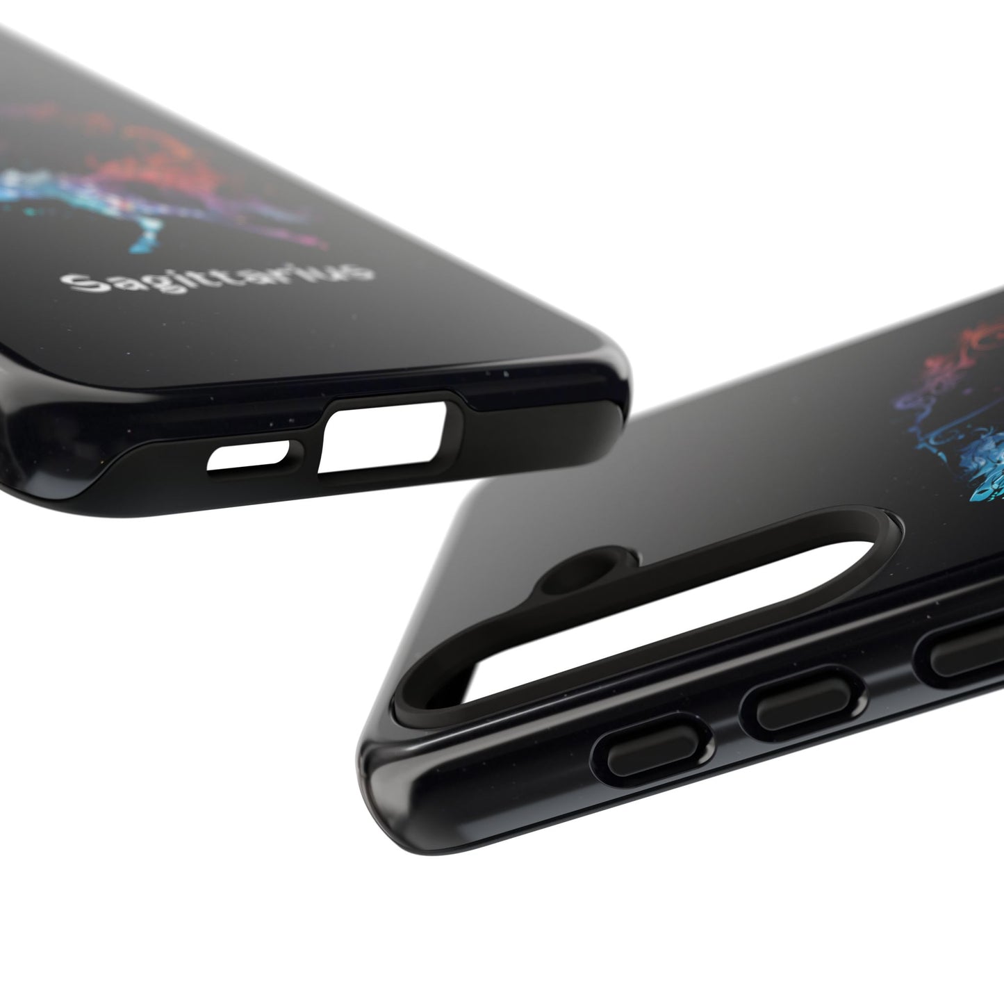 Sagittarius Zodiac Star Sign Black Glossy Phone Case Tough Protection for iPhone or Samsung Galaxy