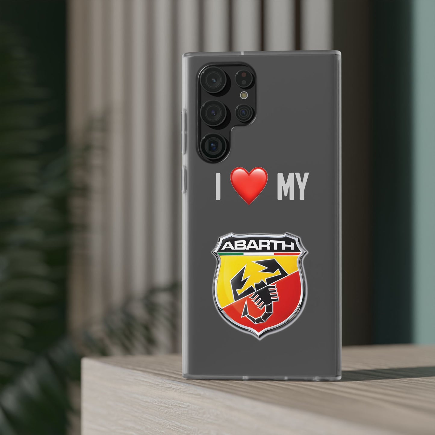 Abarth Phone Case - Flexible And Frosted TPU Plastic I Love My Abarth Phone Case