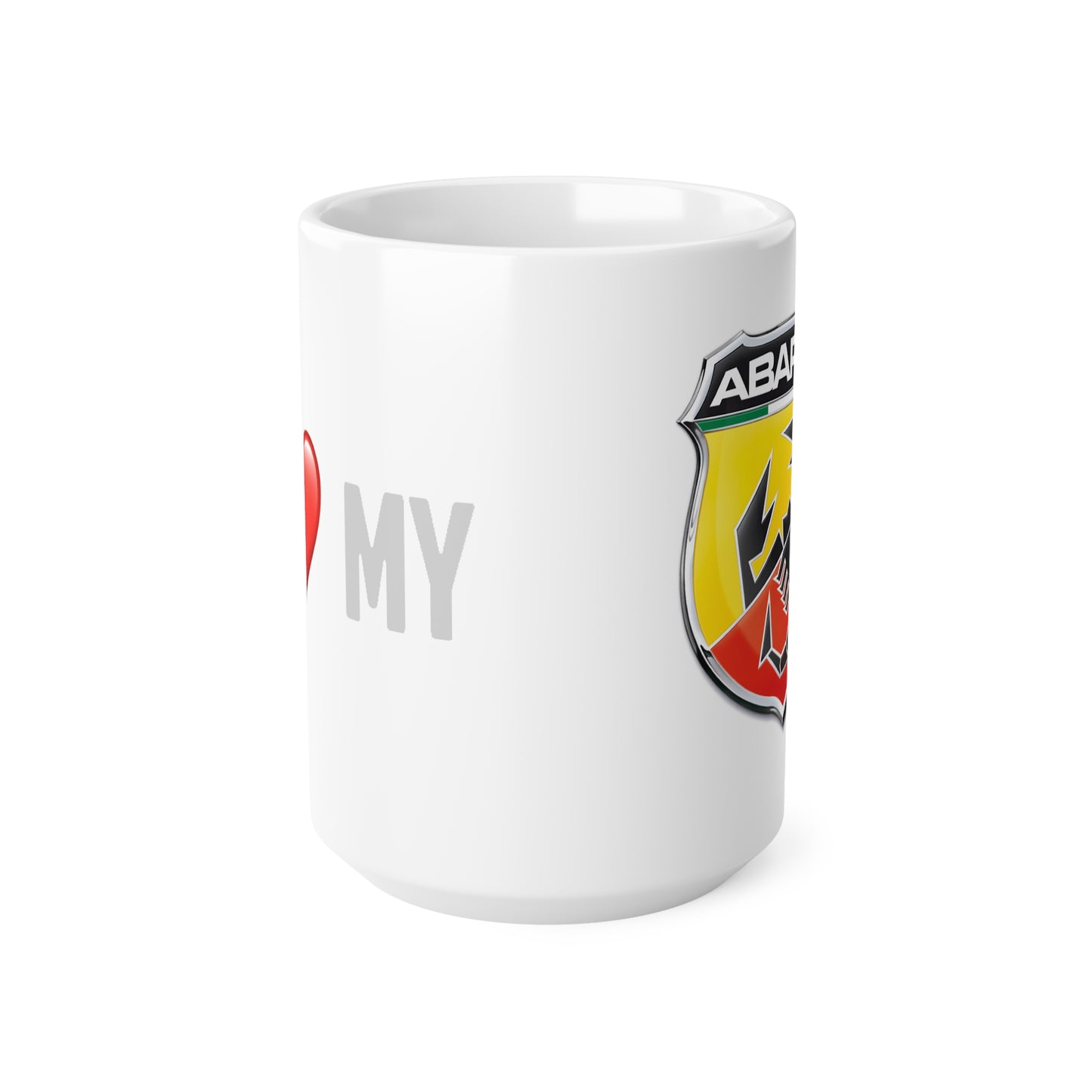 Abarth  - I Love my Abarth White Ceramic Coffee Cup 11oz, 15oz