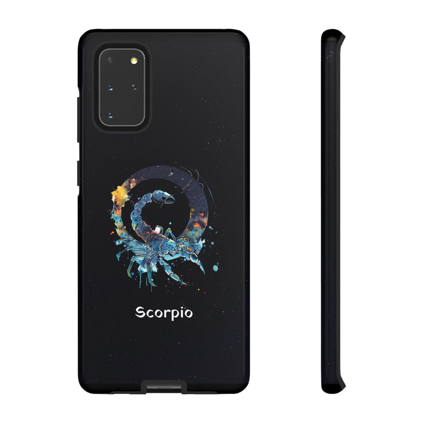 Scorpio Zodiac Star Sign Black Glossy Phone Case Tough Protection for iPhone or Samsung Galaxy