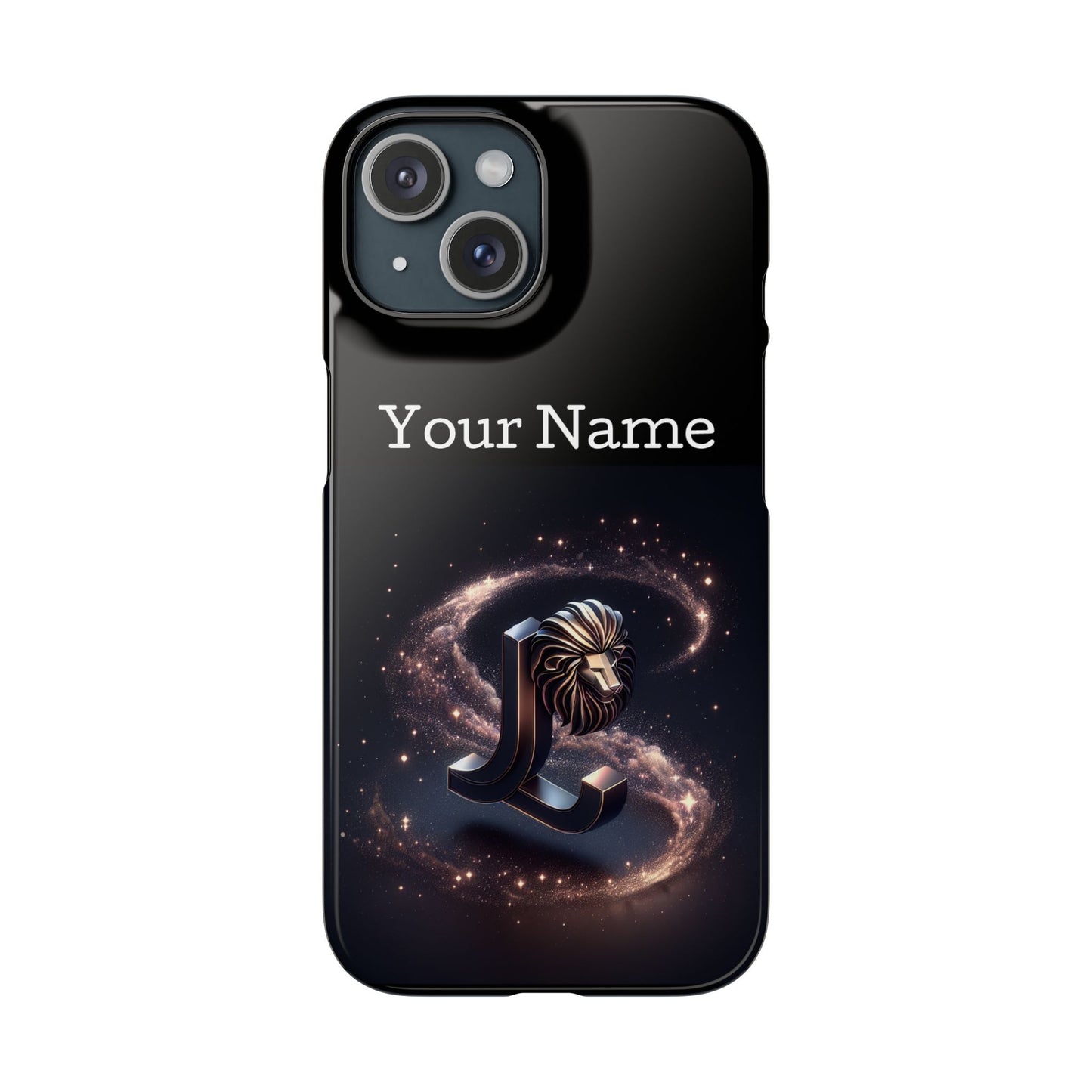 Leo Phone Case - Glossy Black Polycarbonate Snap Case Phone Protection