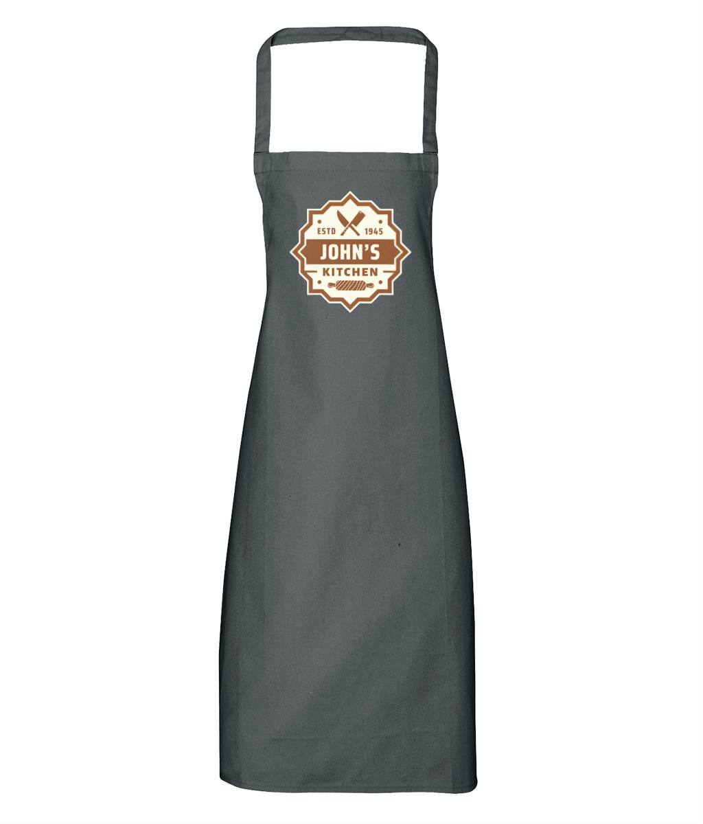Personalised Kitchen Apron 100% Organic Cotton GC