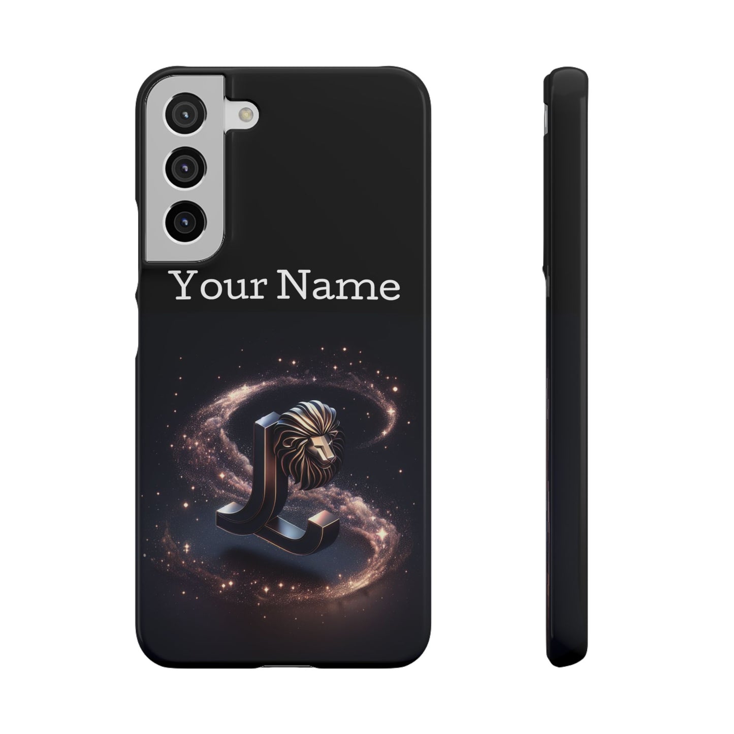 Leo Phone Case - Glossy Black Polycarbonate Snap Case Phone Protection