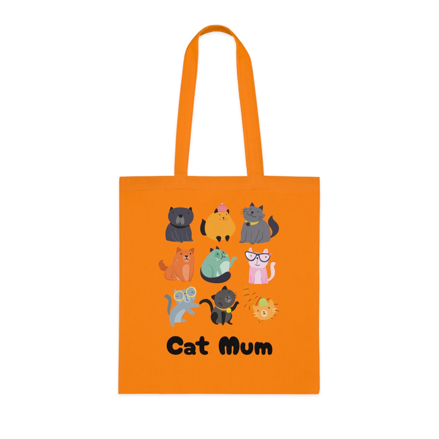Cat Mum Large Cotton Tote Bag in Various Colours - Perfect Gift for Cat Lovers