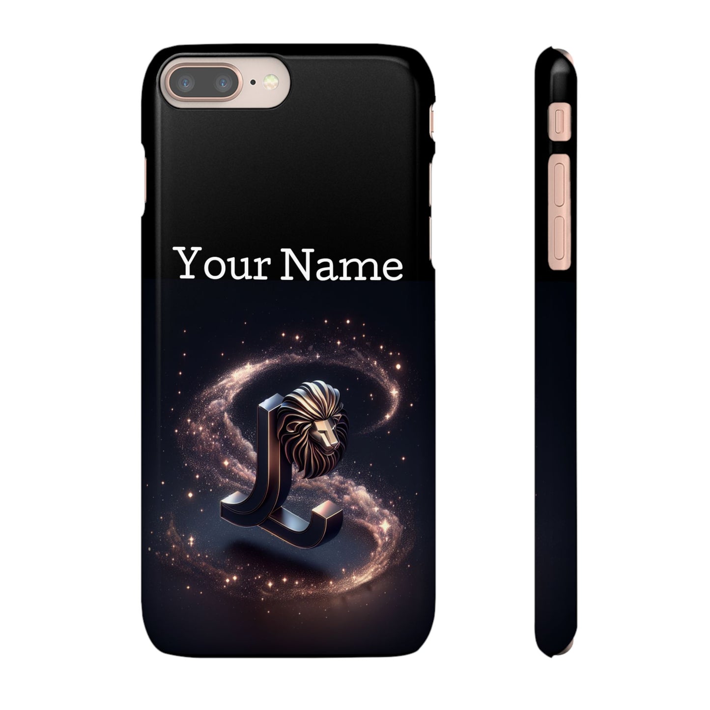 Leo Phone Case - Glossy Black Polycarbonate Snap Case Phone Protection
