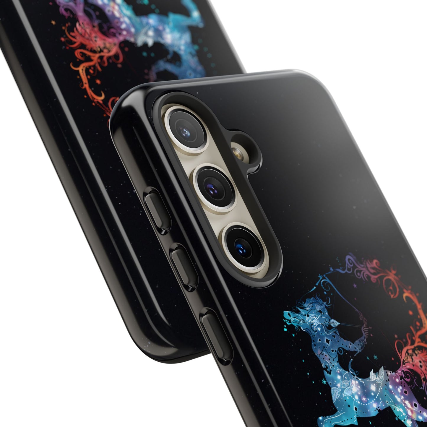 Sagittarius Zodiac Star Sign Black Glossy Phone Case Tough Protection for iPhone or Samsung Galaxy