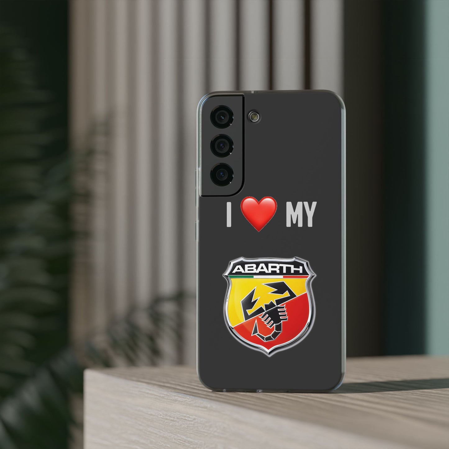 Abarth Phone Case - Flexible And Frosted TPU Plastic I Love My Abarth Phone Case