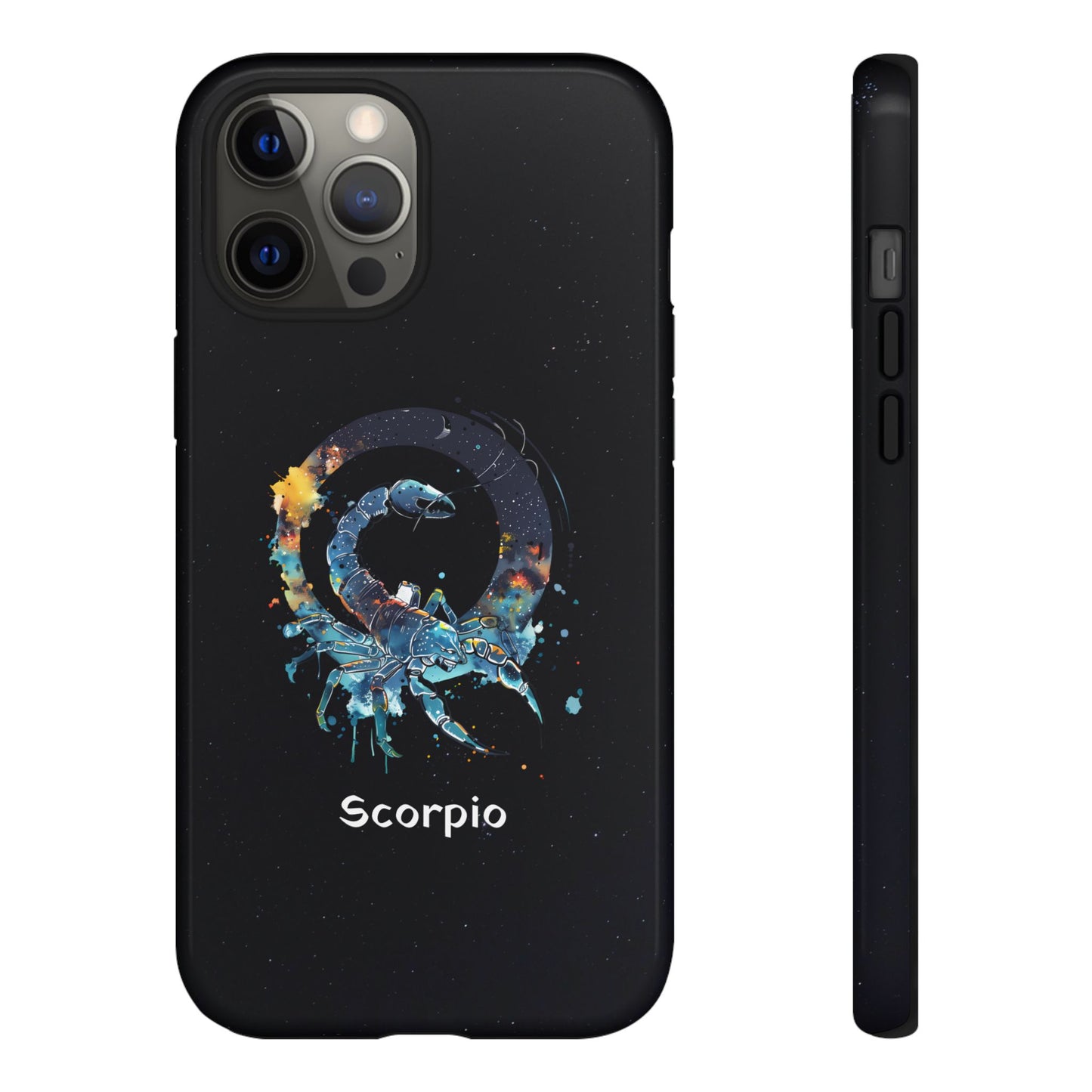 Scorpio Zodiac Star Sign Black Glossy Phone Case Tough Protection for iPhone or Samsung Galaxy