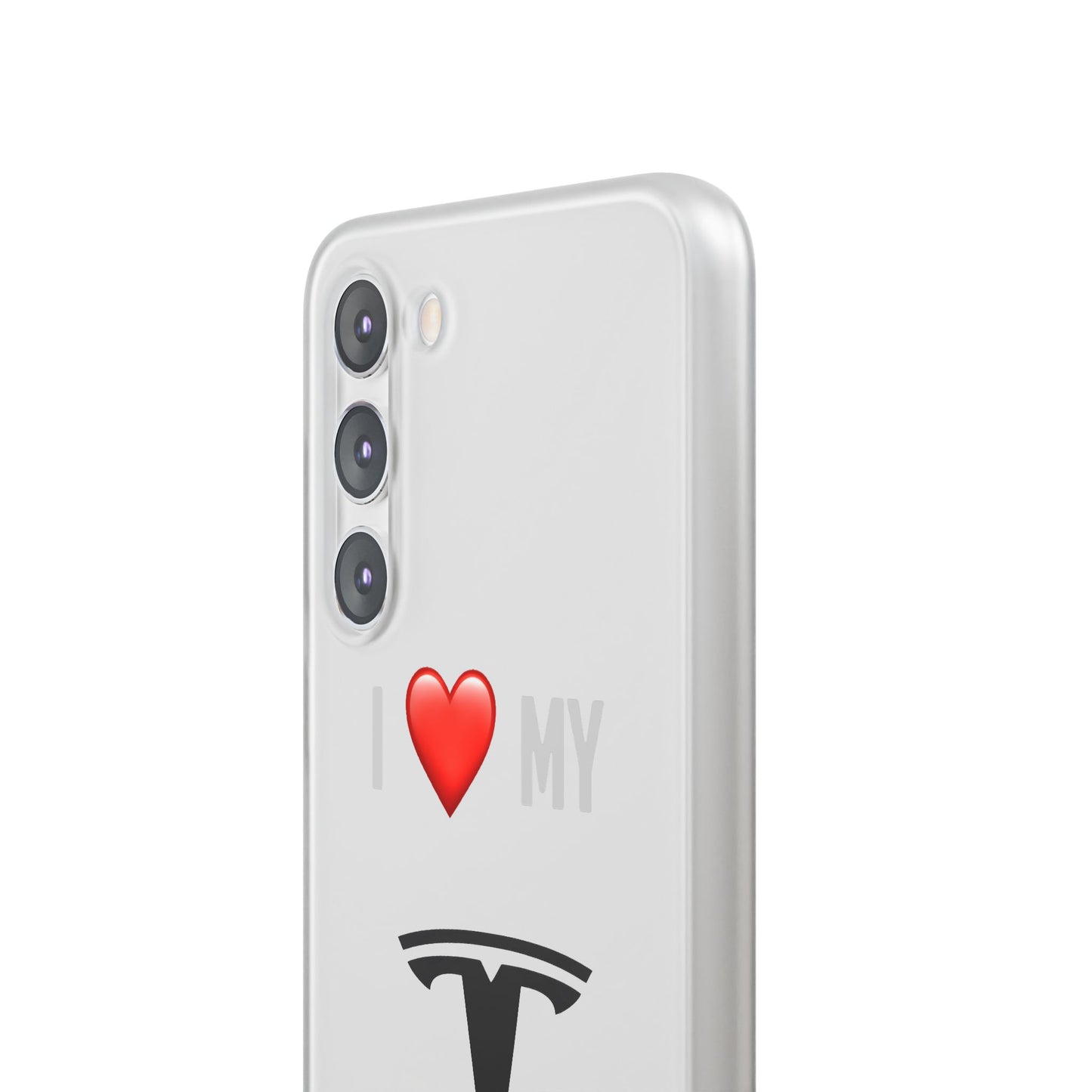 Tesla Phone Case - Flexible And Frosted TPU Plastic I Love My Tesla Phone Case