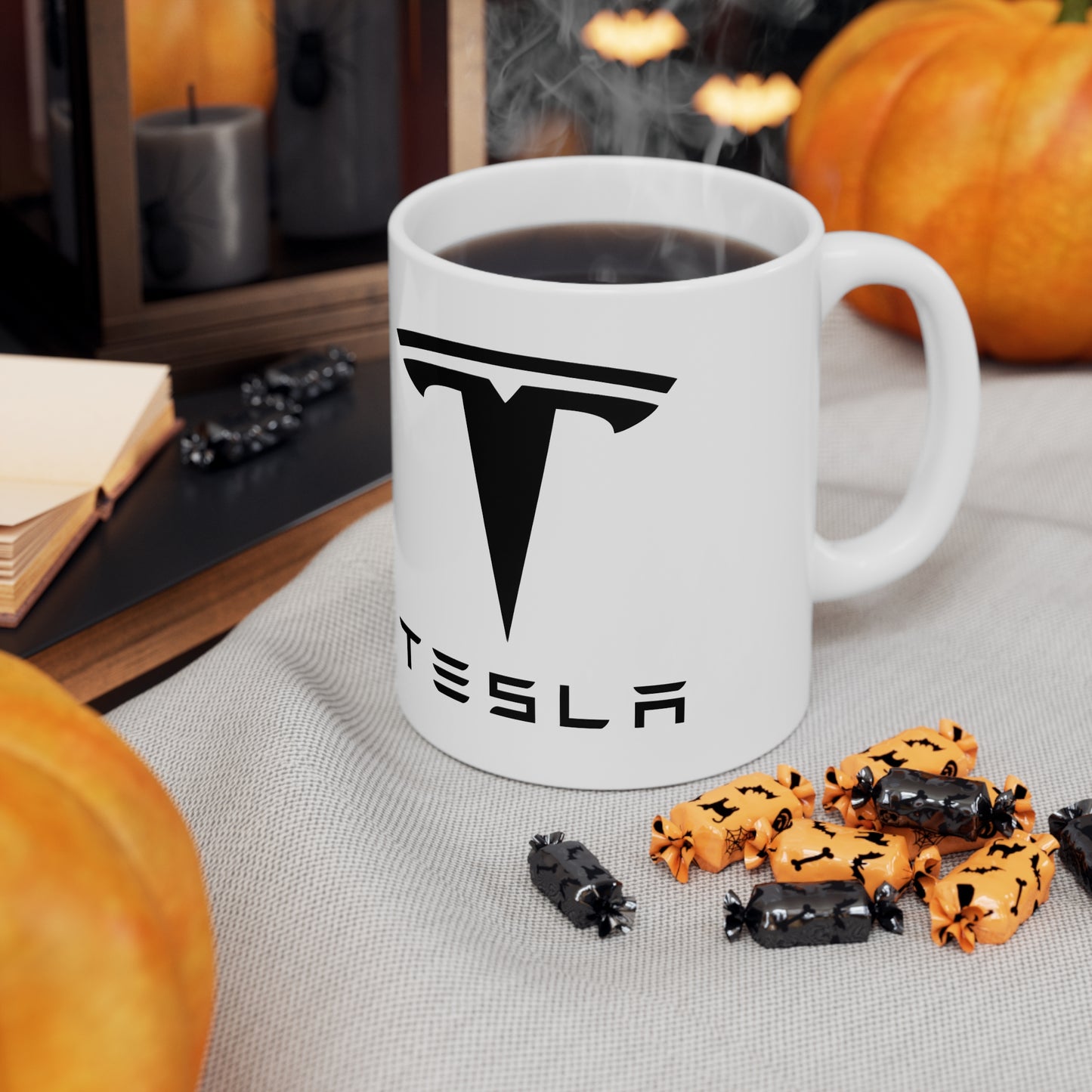 Tesla  - I Love my Tesla White Ceramic Coffee Cup 11oz, 15oz