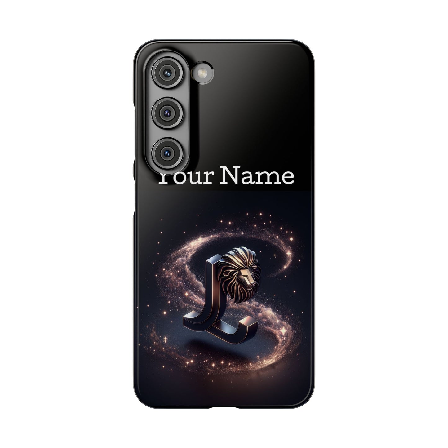 Leo Phone Case - Glossy Black Polycarbonate Snap Case Phone Protection