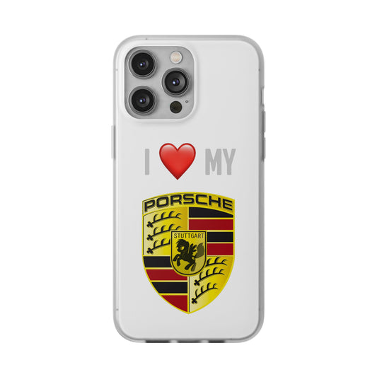 Porsche Phone Case - Flexible And Frosted TPU Plastic I Love My Porsche Phone Case