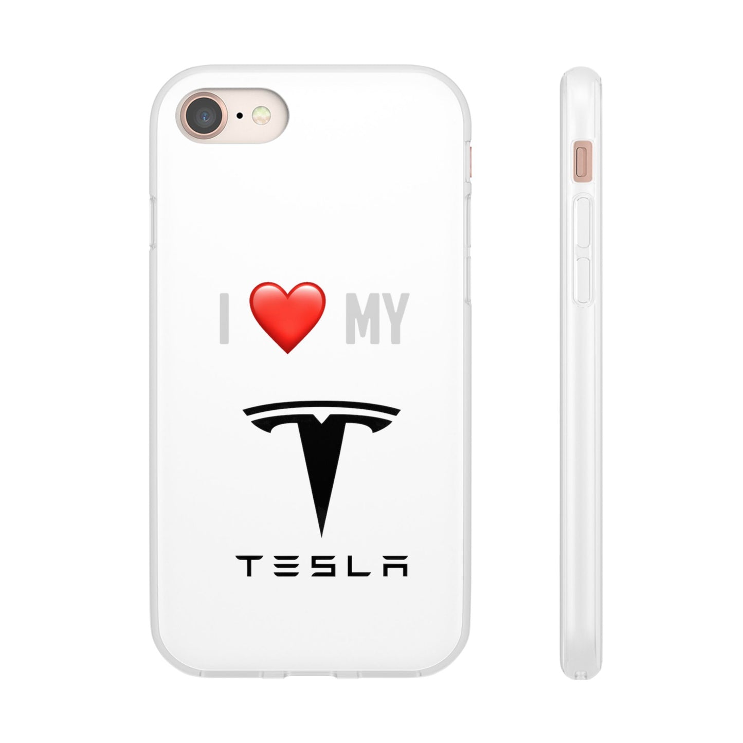 Tesla Phone Case - Flexible And Frosted TPU Plastic I Love My Tesla Phone Case