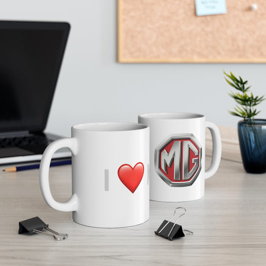 MG  - I Love my MG White Ceramic Coffee Cup 11oz, 15oz