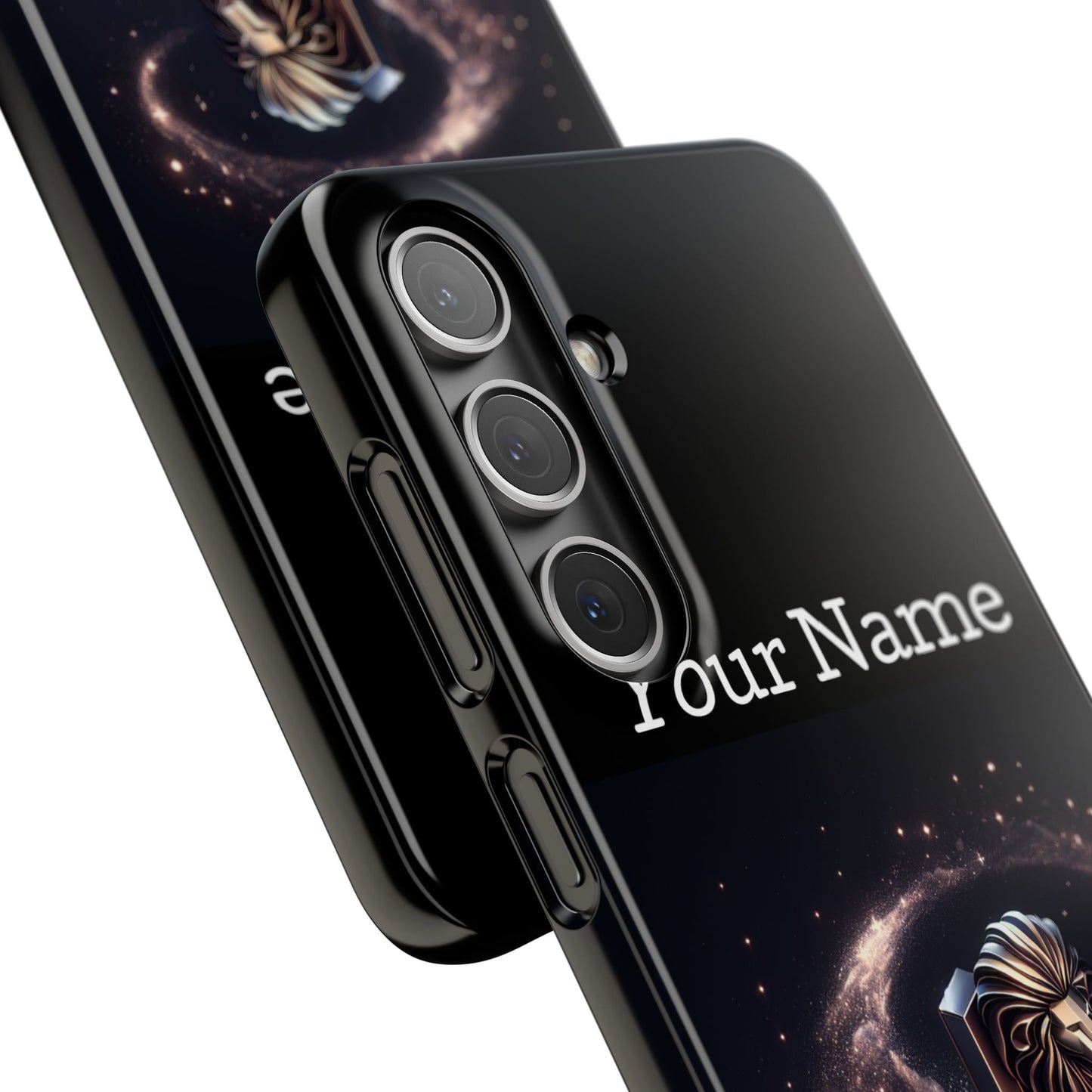 Leo Phone Case - Glossy Black Polycarbonate Snap Case Phone Protection