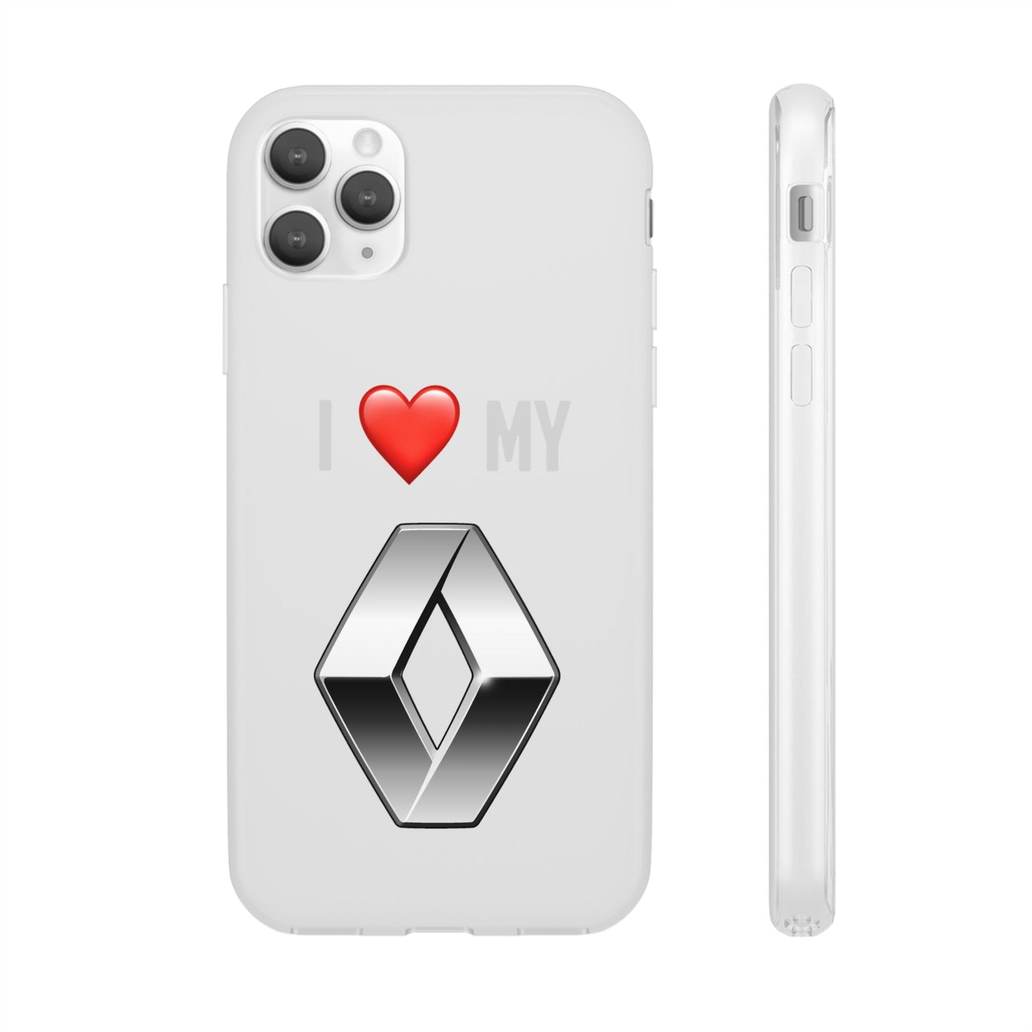 Renault Phone Case - Flexible And Frosted TPU Plastic I Love My Renault Phone Case