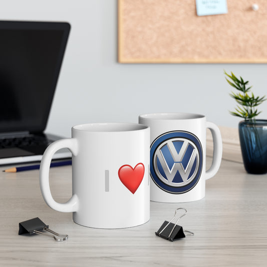 Volkswagen  - I Love My Volkswagen Ceramic Coffee Cups, 11oz, 15oz