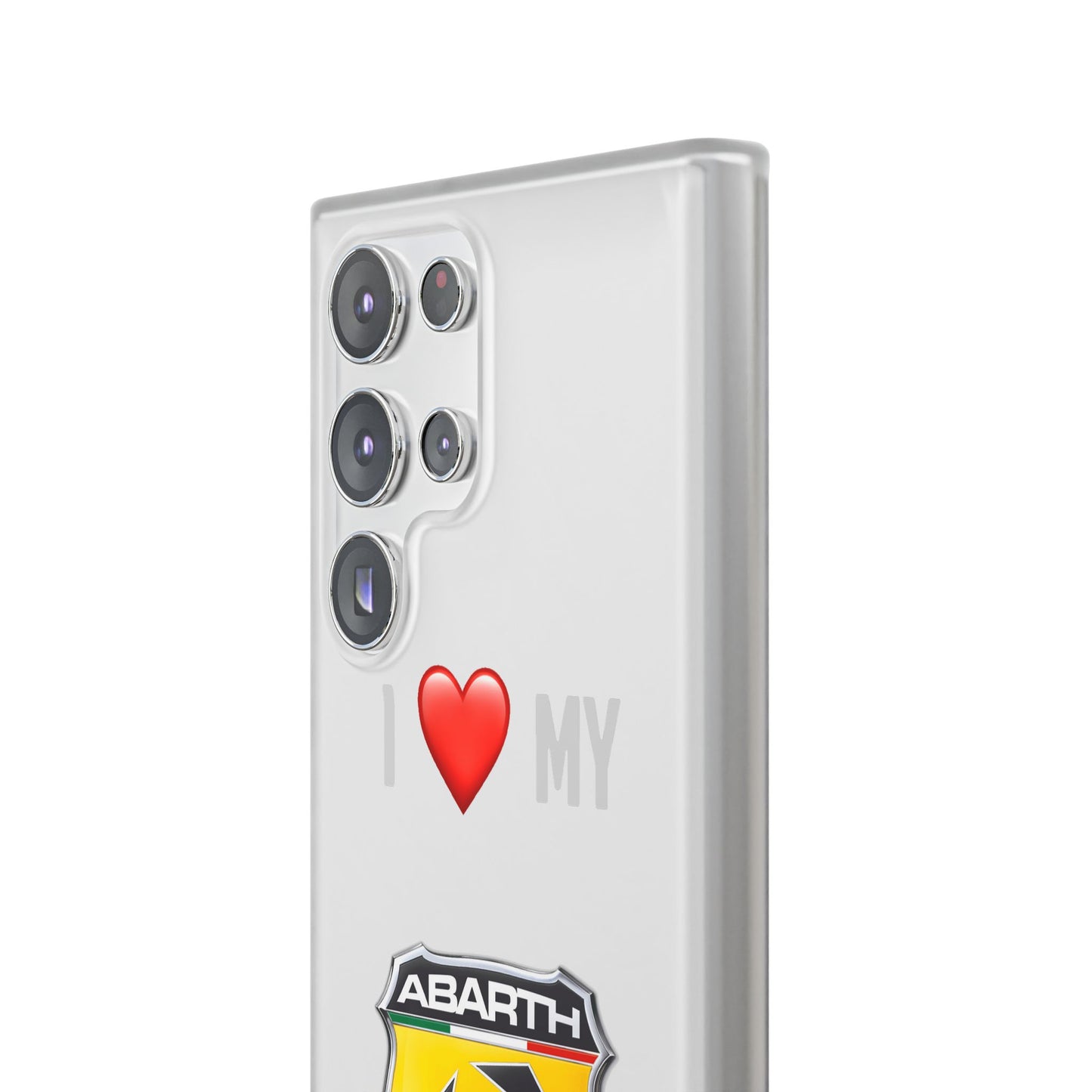 Abarth Phone Case - Flexible And Frosted TPU Plastic I Love My Abarth Phone Case