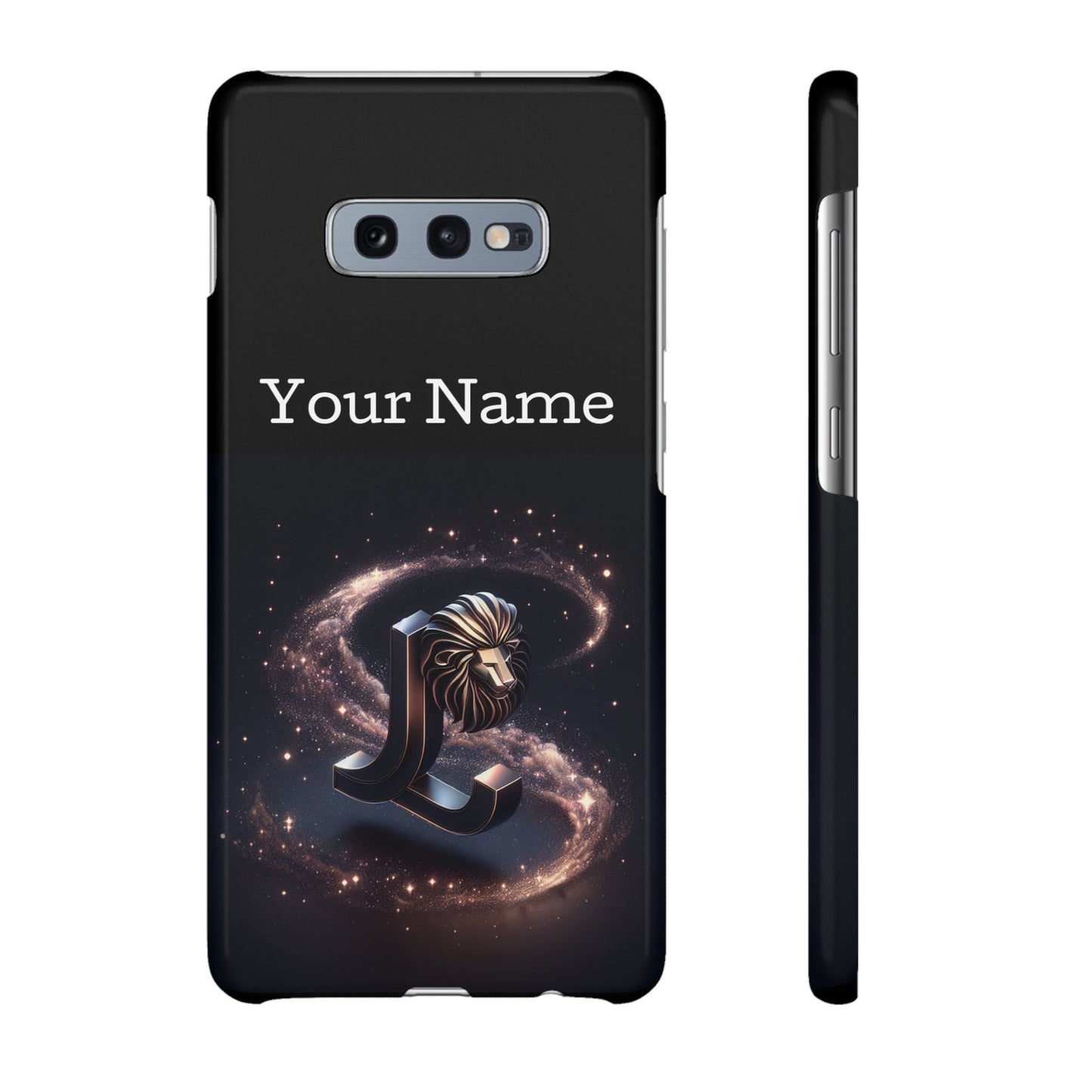 Leo Phone Case - Glossy Black Polycarbonate Snap Case Phone Protection