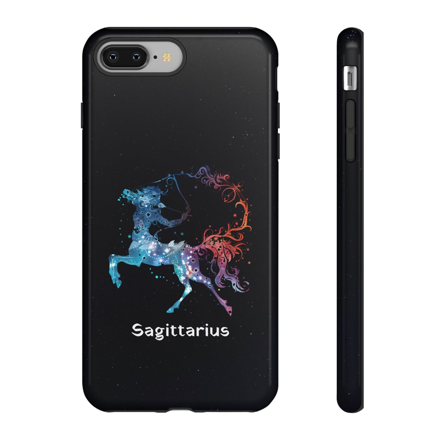 Sagittarius Zodiac Star Sign Black Glossy Phone Case Tough Protection for iPhone or Samsung Galaxy