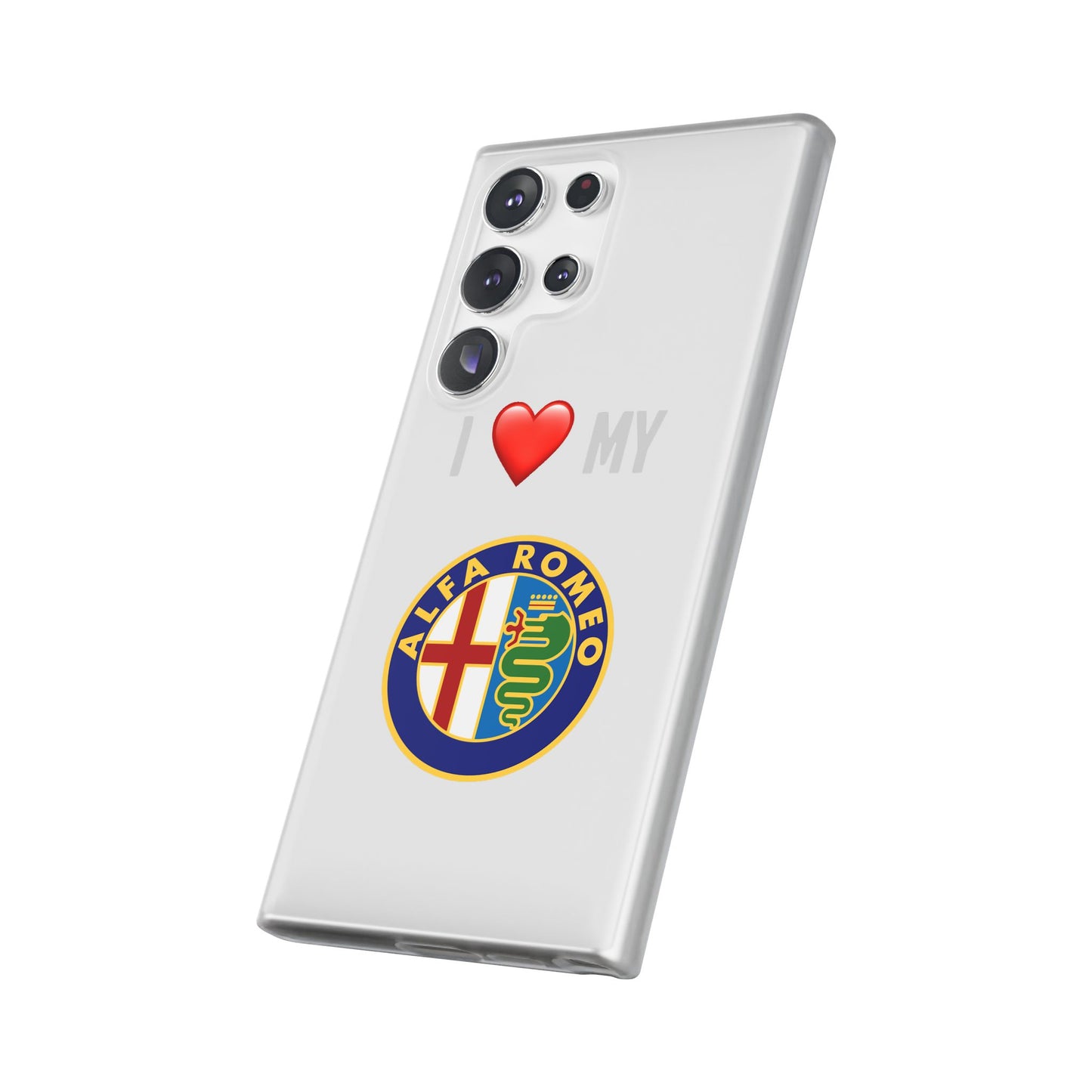 Alfa Romeo Phone Case - Flexible And Frosted TPU Plastic I Love My Alfa Romeo Phone Case