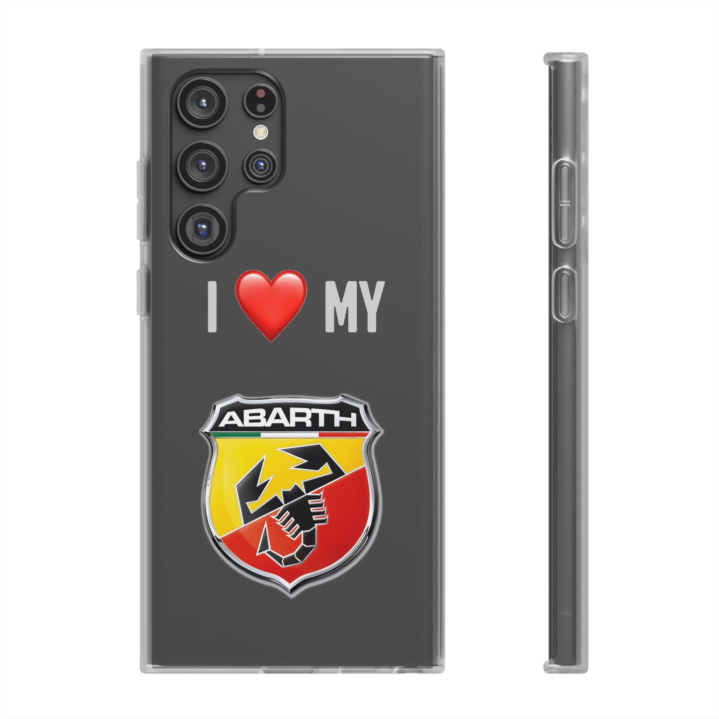 Abarth Phone Case - Flexible And Frosted TPU Plastic I Love My Abarth Phone Case