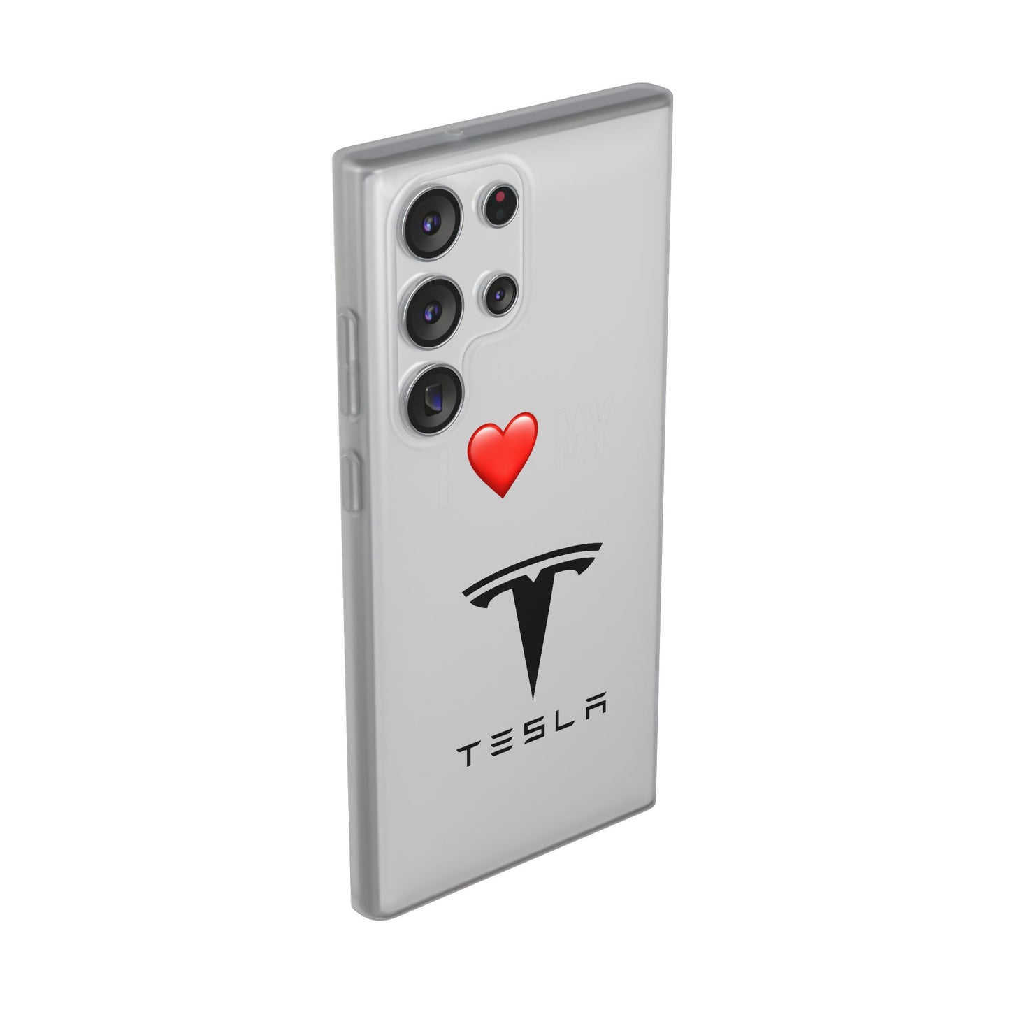 Tesla Phone Case - Flexible And Frosted TPU Plastic I Love My Tesla Phone Case