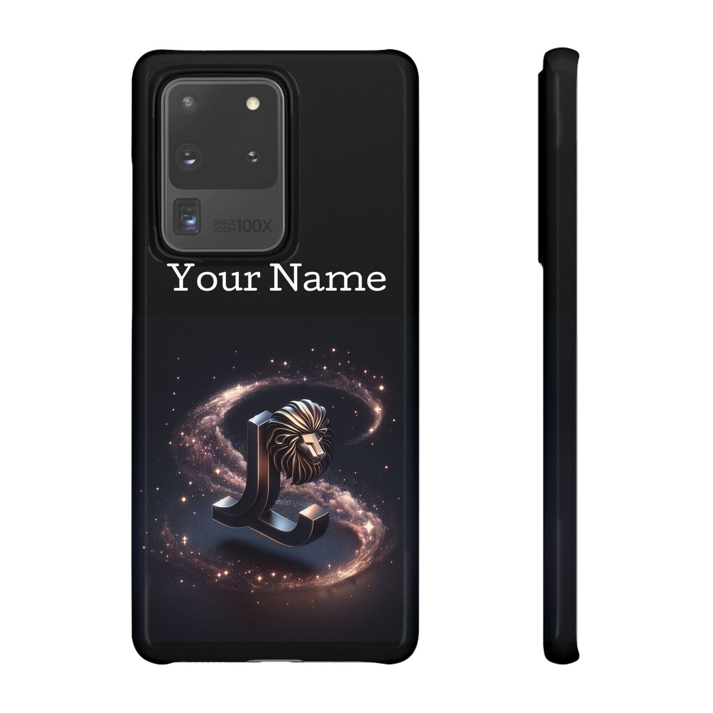 Leo Phone Case - Glossy Black Polycarbonate Snap Case Phone Protection