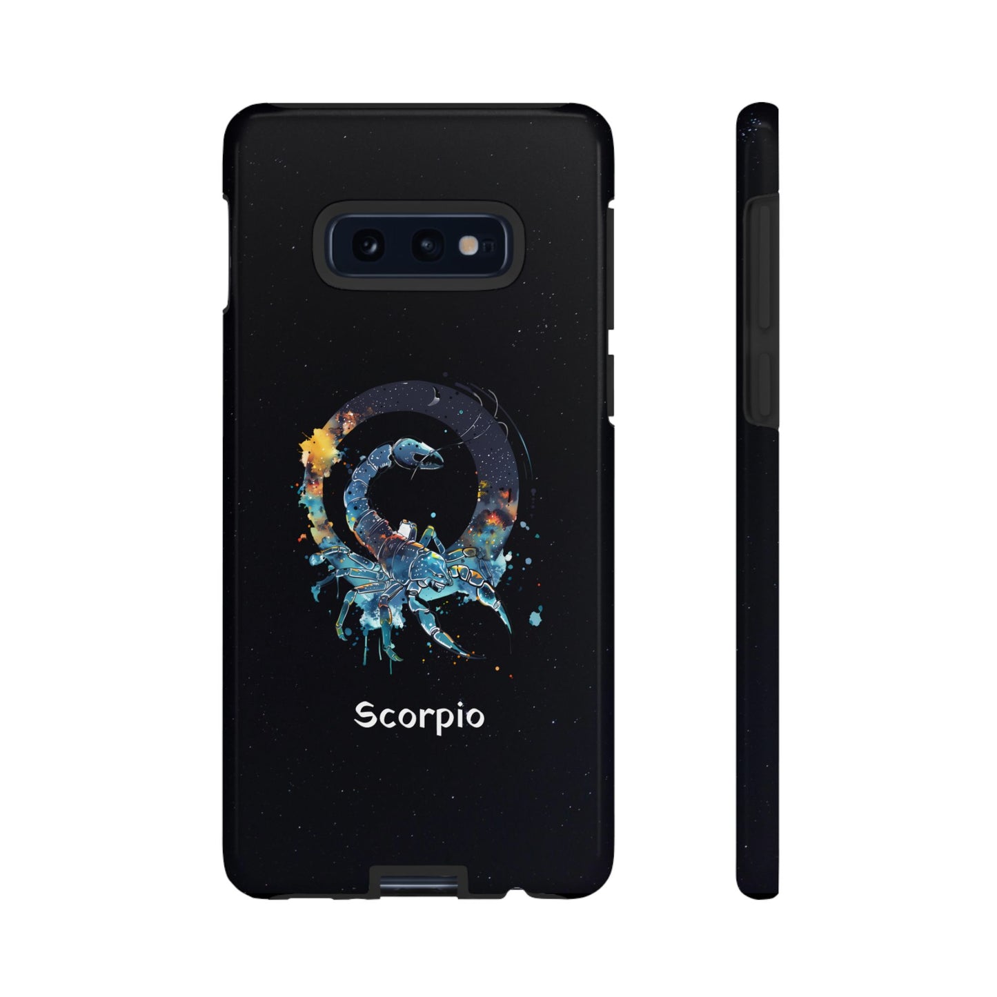 Scorpio Zodiac Star Sign Black Glossy Phone Case Tough Protection for iPhone or Samsung Galaxy