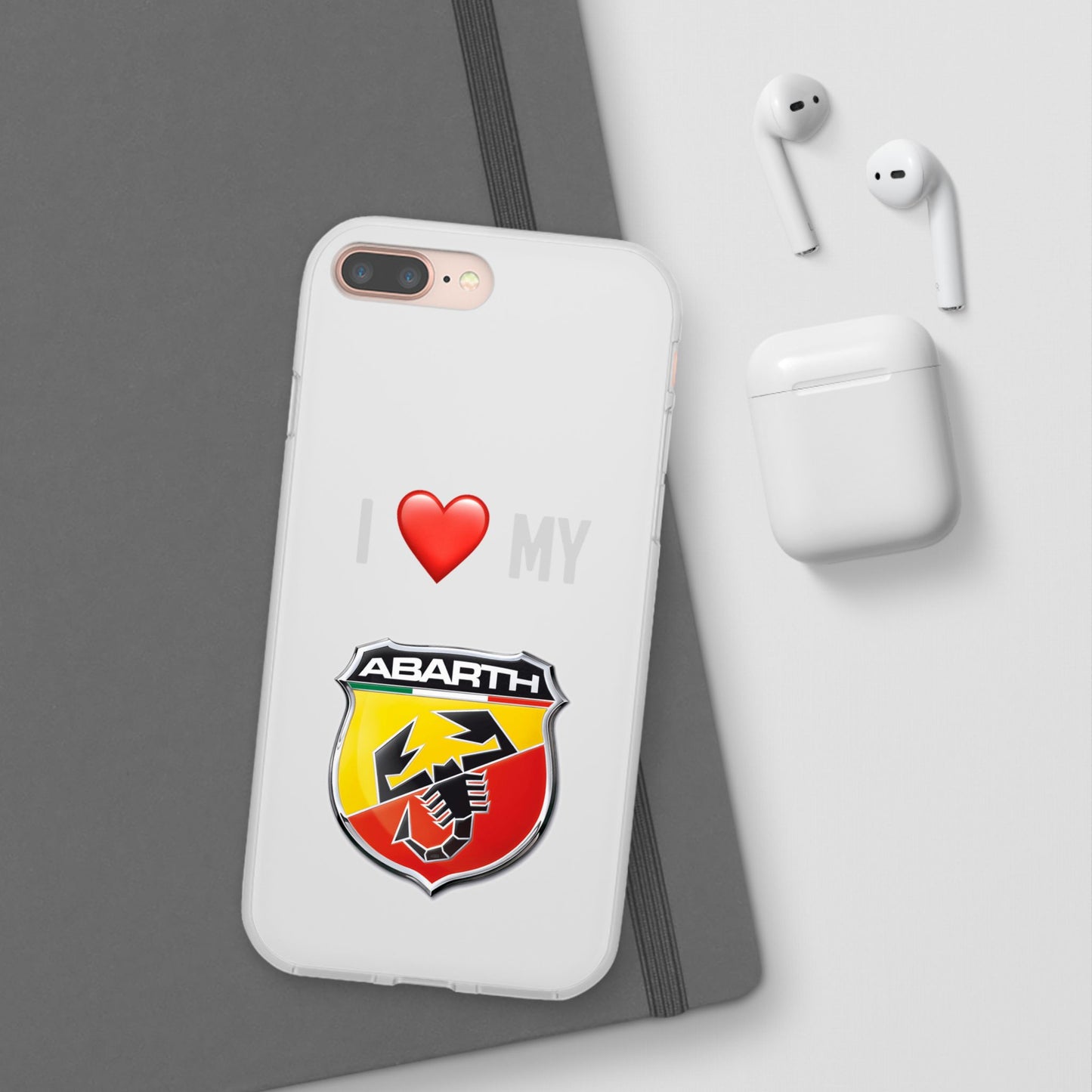 Abarth Phone Case - Flexible And Frosted TPU Plastic I Love My Abarth Phone Case