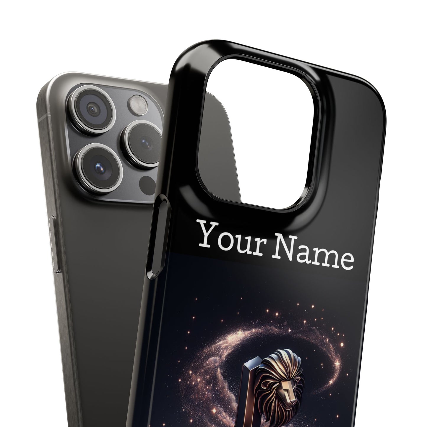 Leo Phone Case - Glossy Black Polycarbonate Snap Case Phone Protection