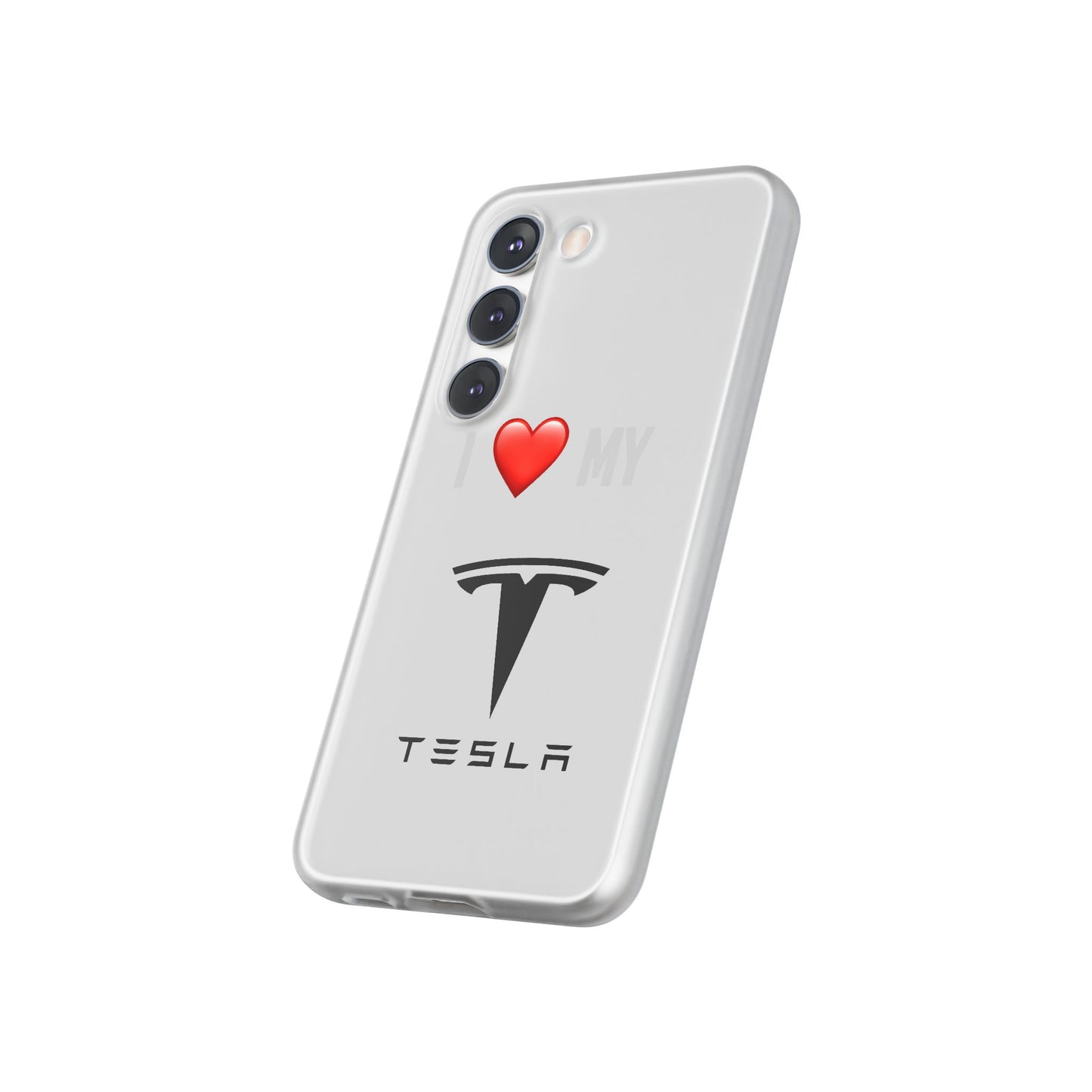 Tesla Phone Case - Flexible And Frosted TPU Plastic I Love My Tesla Phone Case
